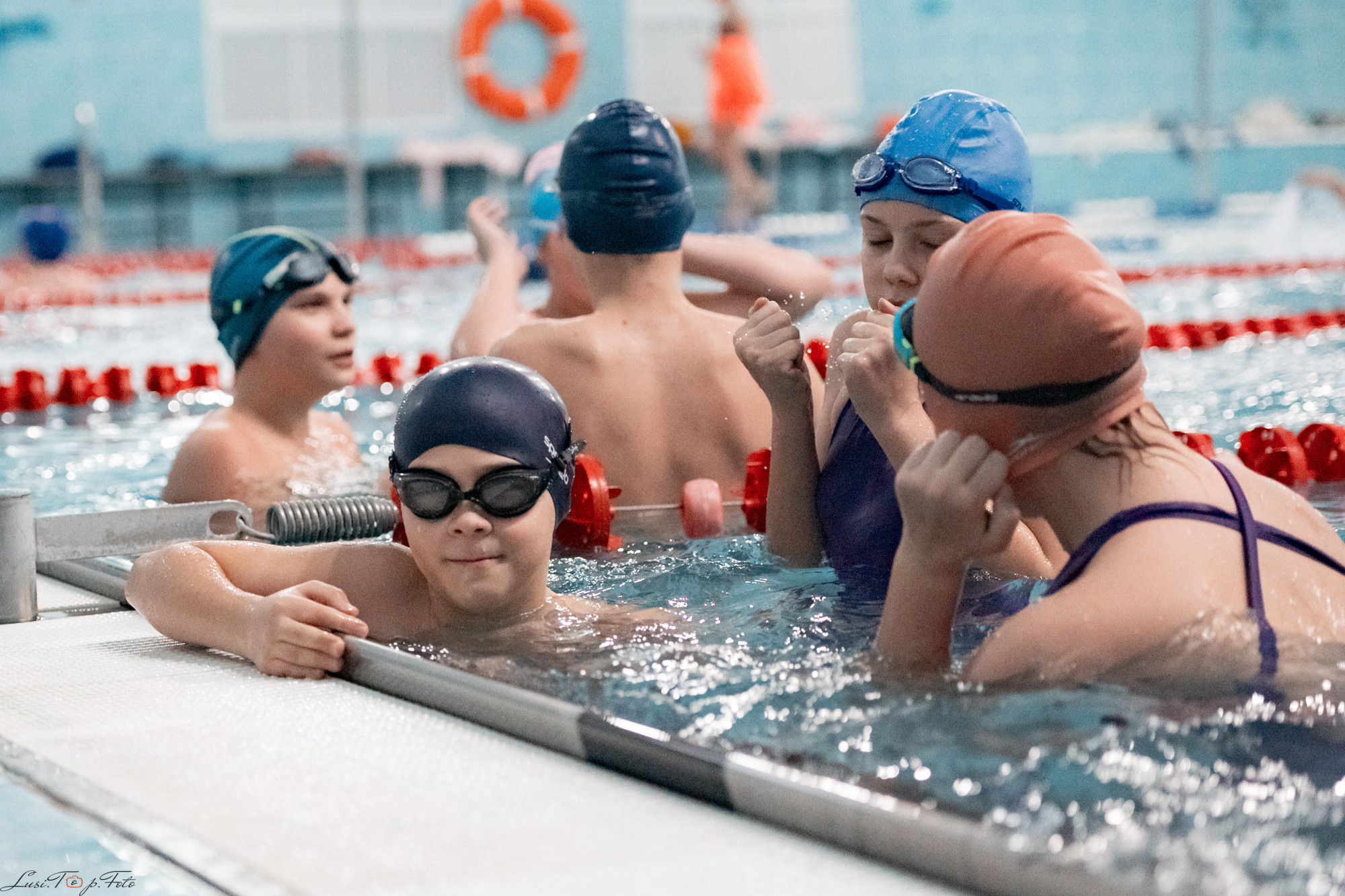 Соревнования по плаванию. Бассейн «Парус». Конный и фотограф с животными в Твери Топталова Люся