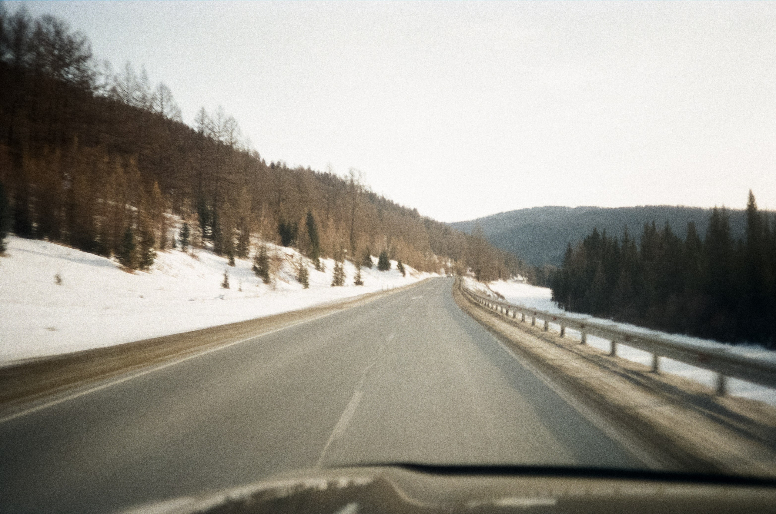 Семинский перевал, дорога из Land Cruser / 19 декабря 2023 года (-18℃)