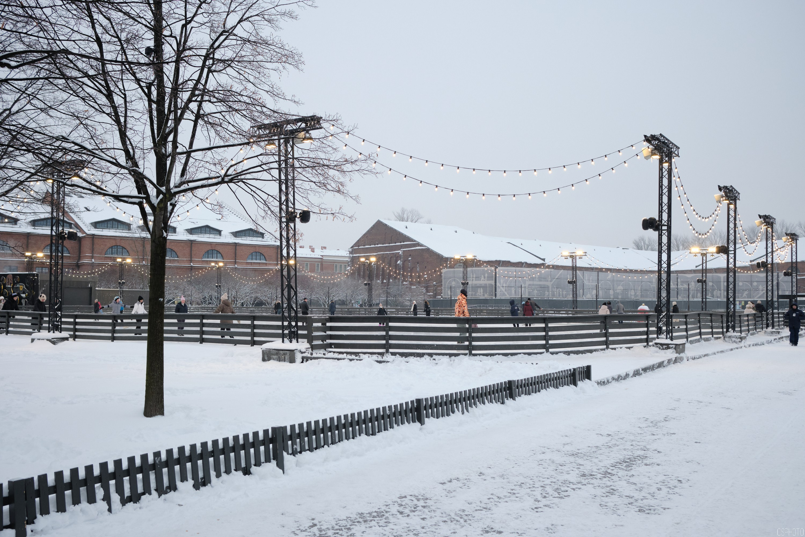 Снег и туман в Санкт-Петербурге. Фотографъ Сергѣевъ. Поймать мгновеніе