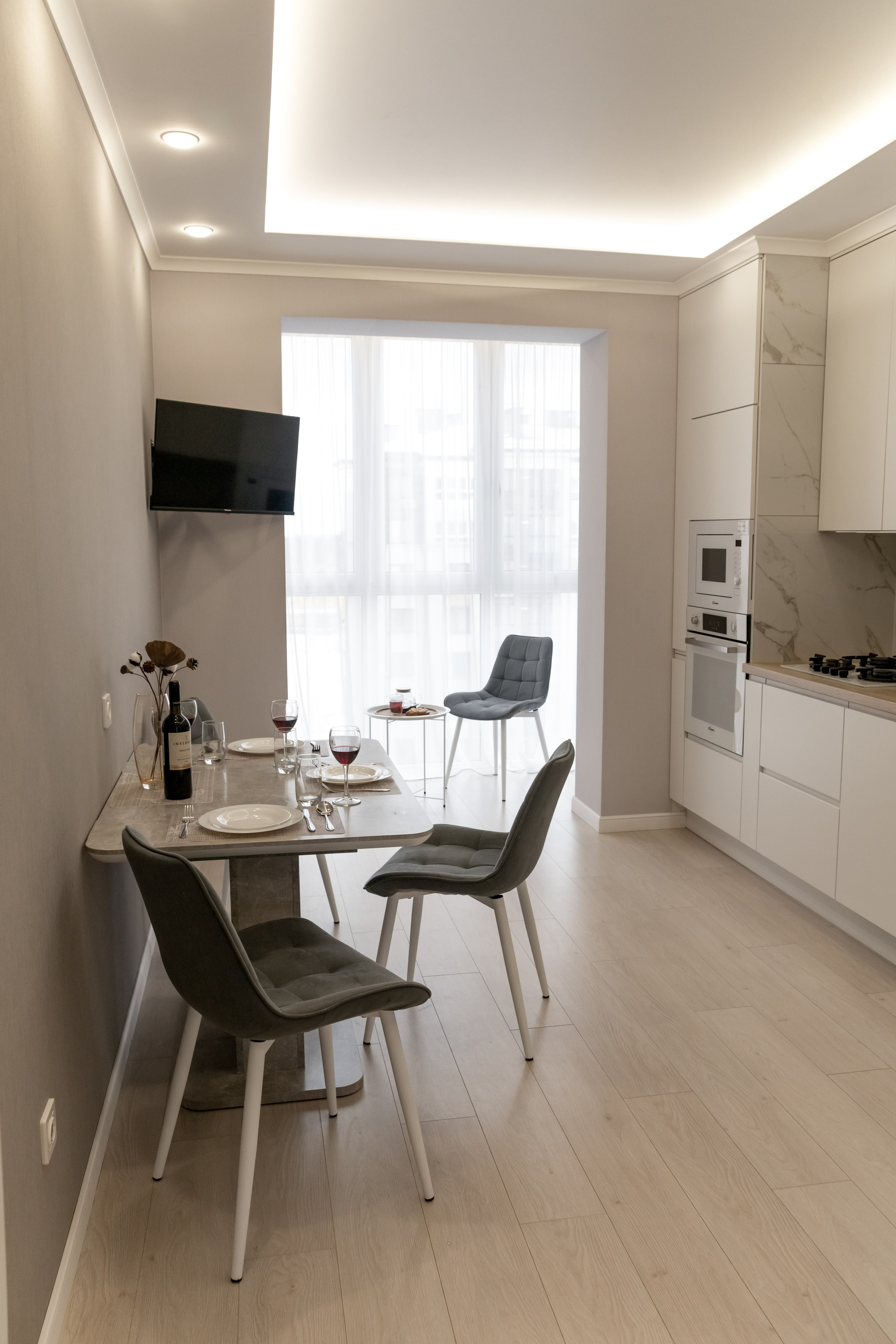 кухня в апартаментах