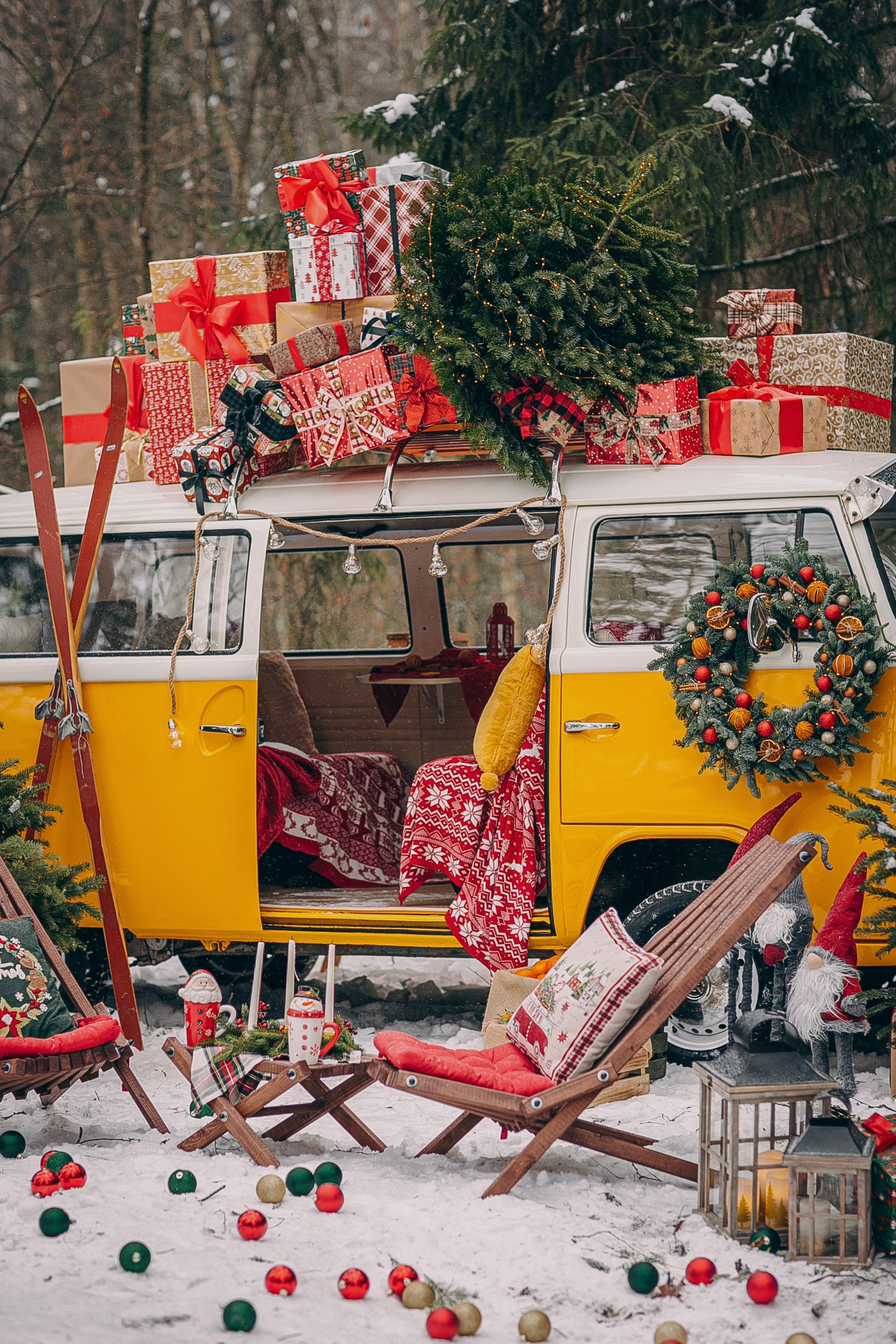 Новогодние фотосессии — уличные локации. Семейный и детский фотограф в Москве Вера Ускова