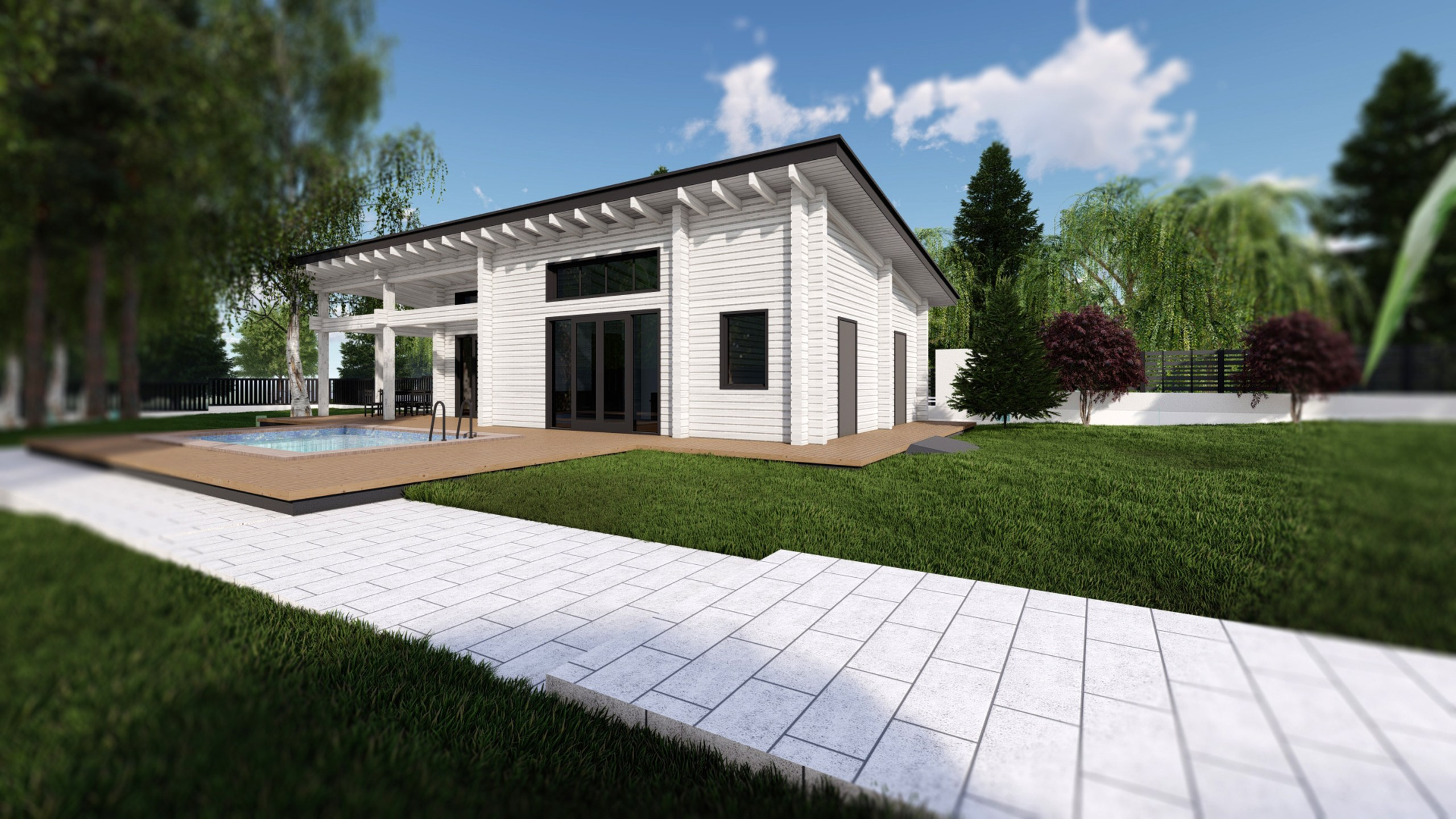 Firsovo. Bathhouse. RASEN DESIGN. Архитектурные проекты зданий, интерьеров и благоустройства