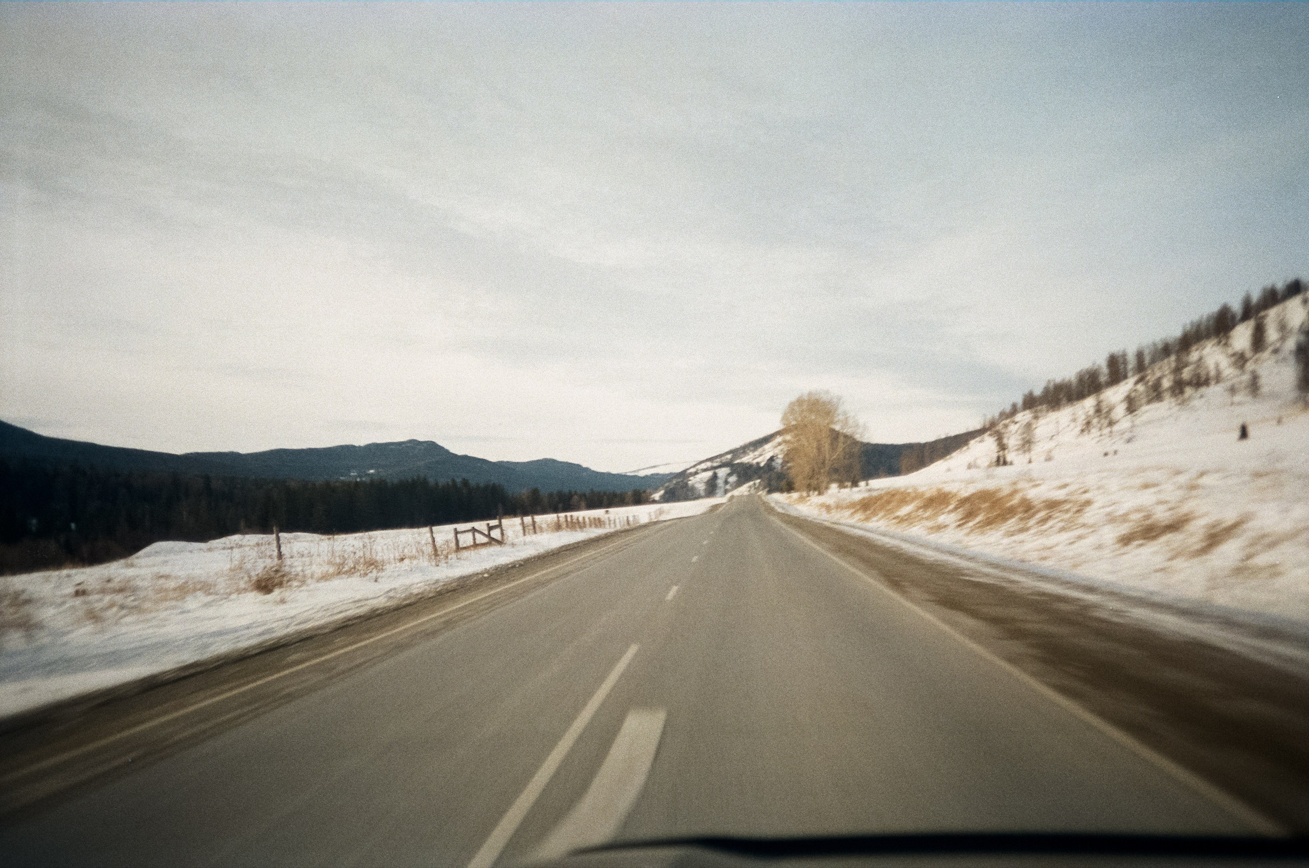 Семинский перевал, дорога из Land Cruser / 19 декабря 2023 года (-18℃)