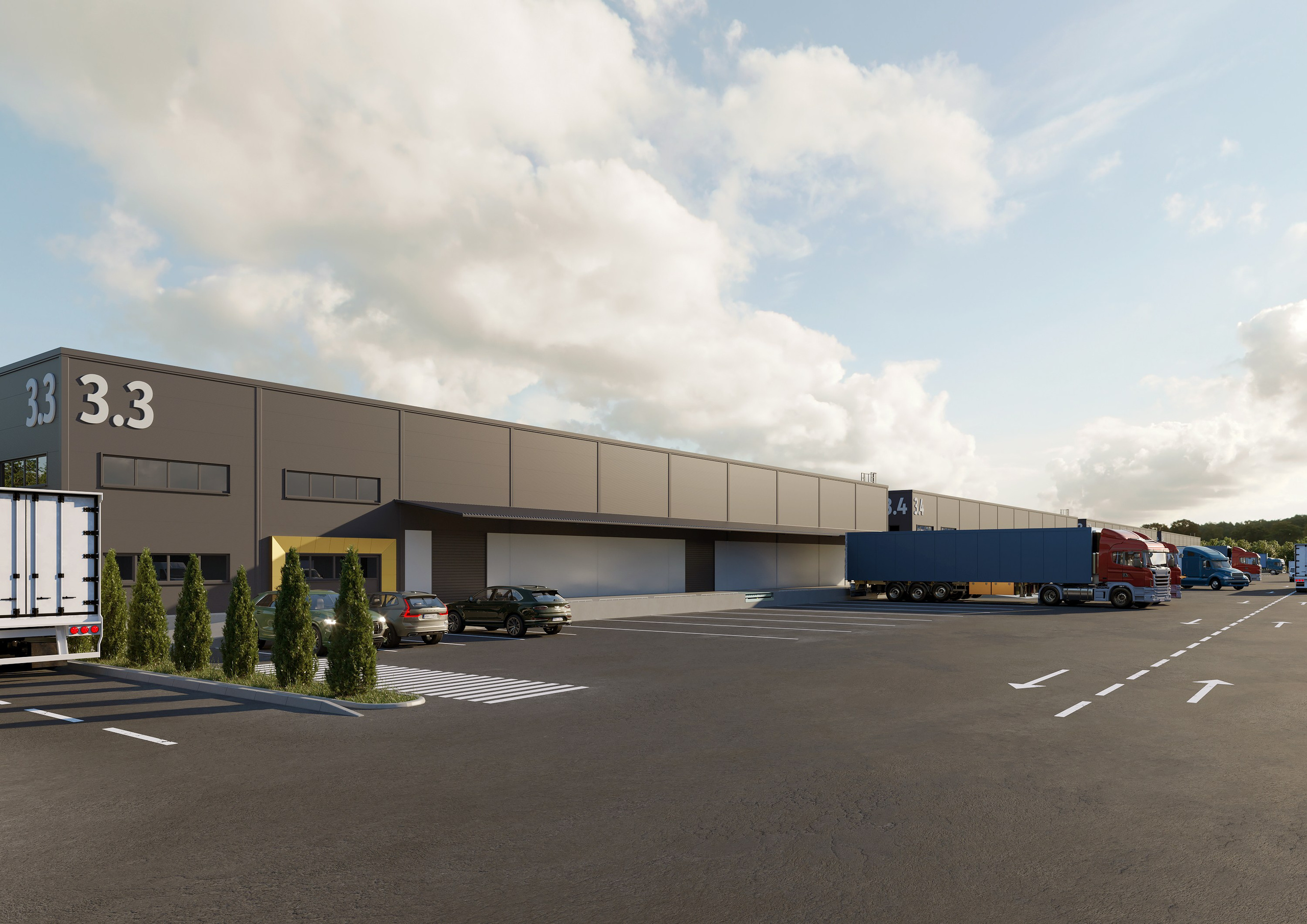 Промышленные склады и логистический комплекс. 3Д Визуализация Интерьера и Архитектуры