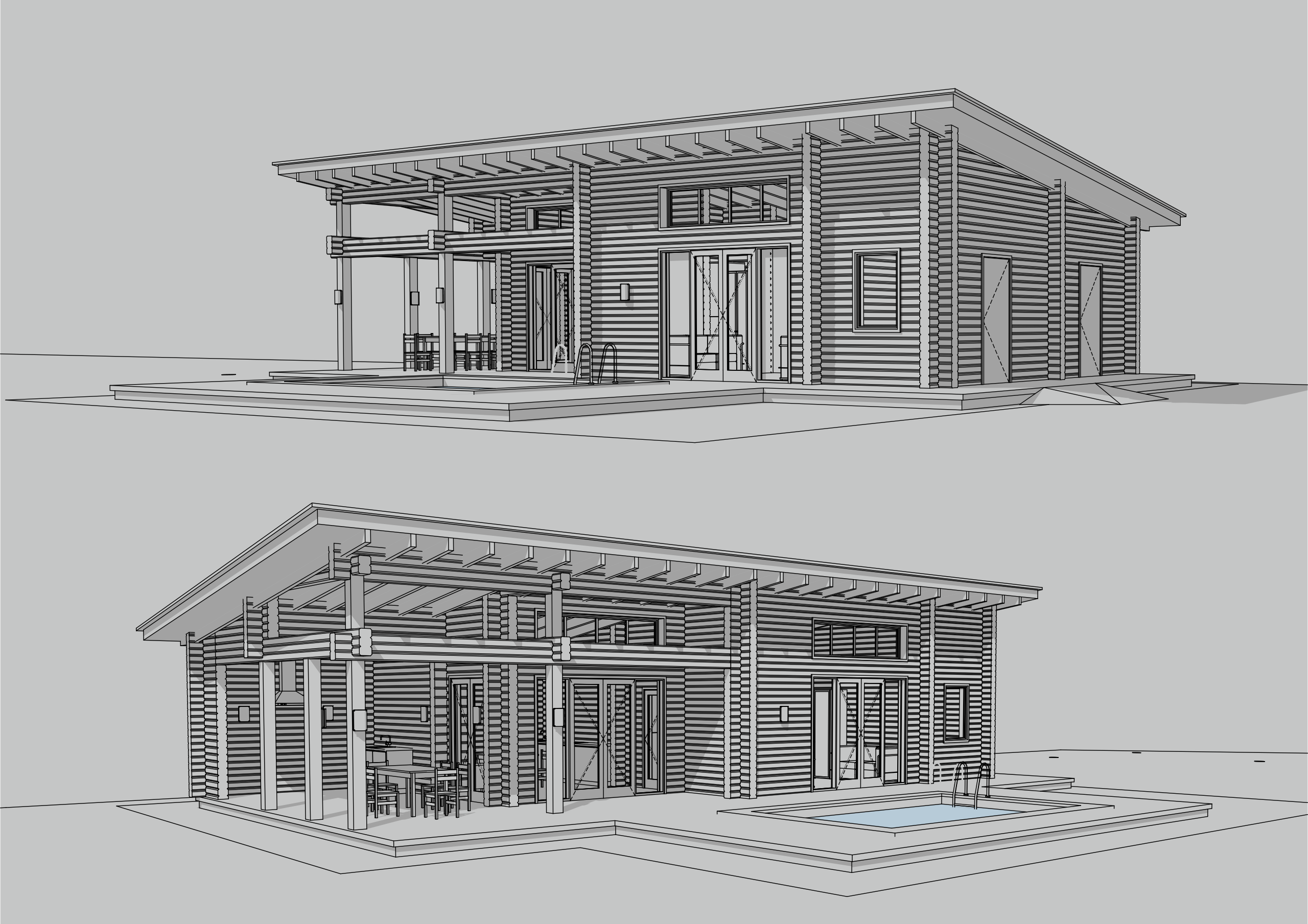 Firsovo. Bathhouse. RASEN DESIGN. Архитектурные проекты зданий, интерьеров и благоустройства