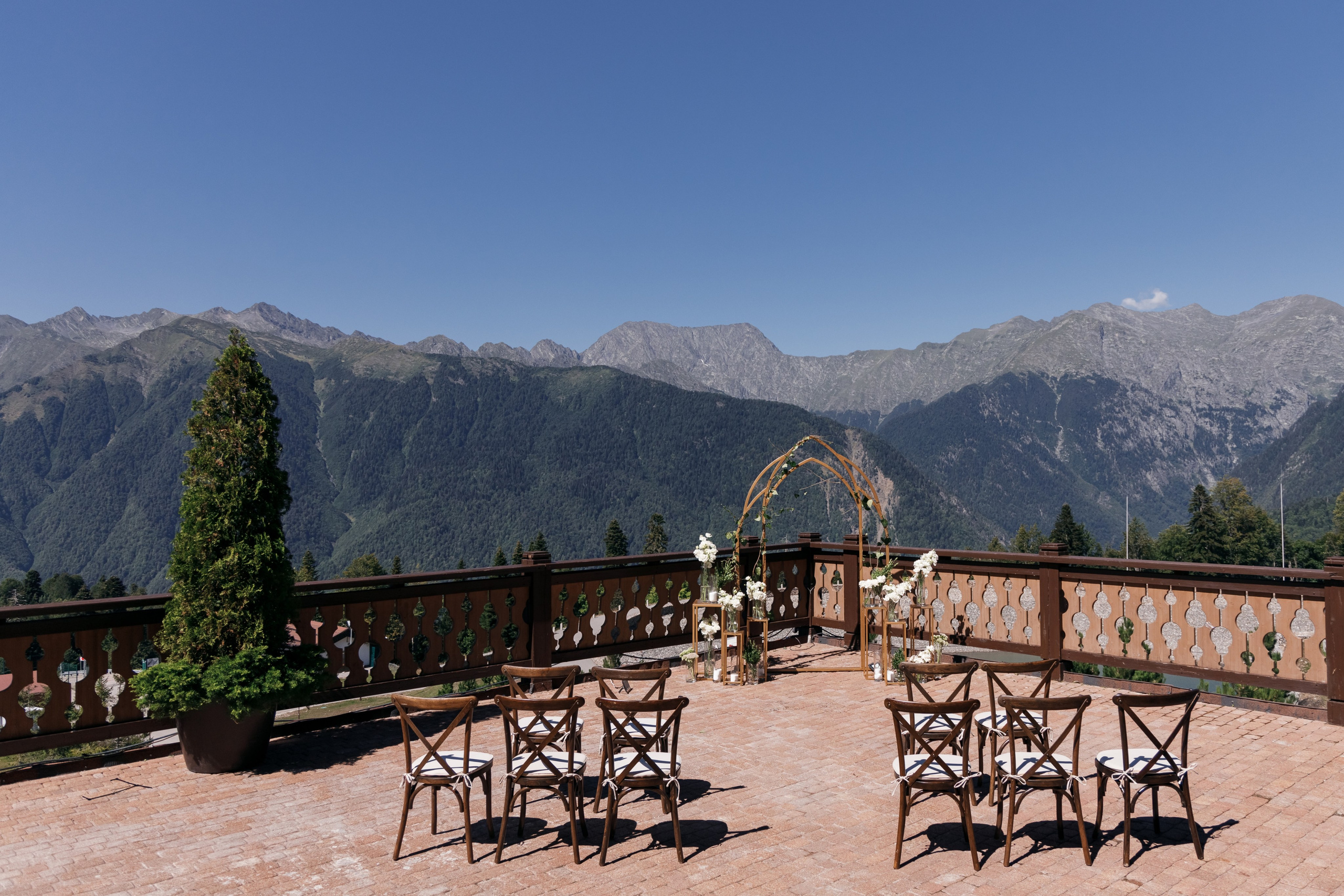 Детали свадебного стола с горной тематикойДетали свадебного стола с горной тематикой