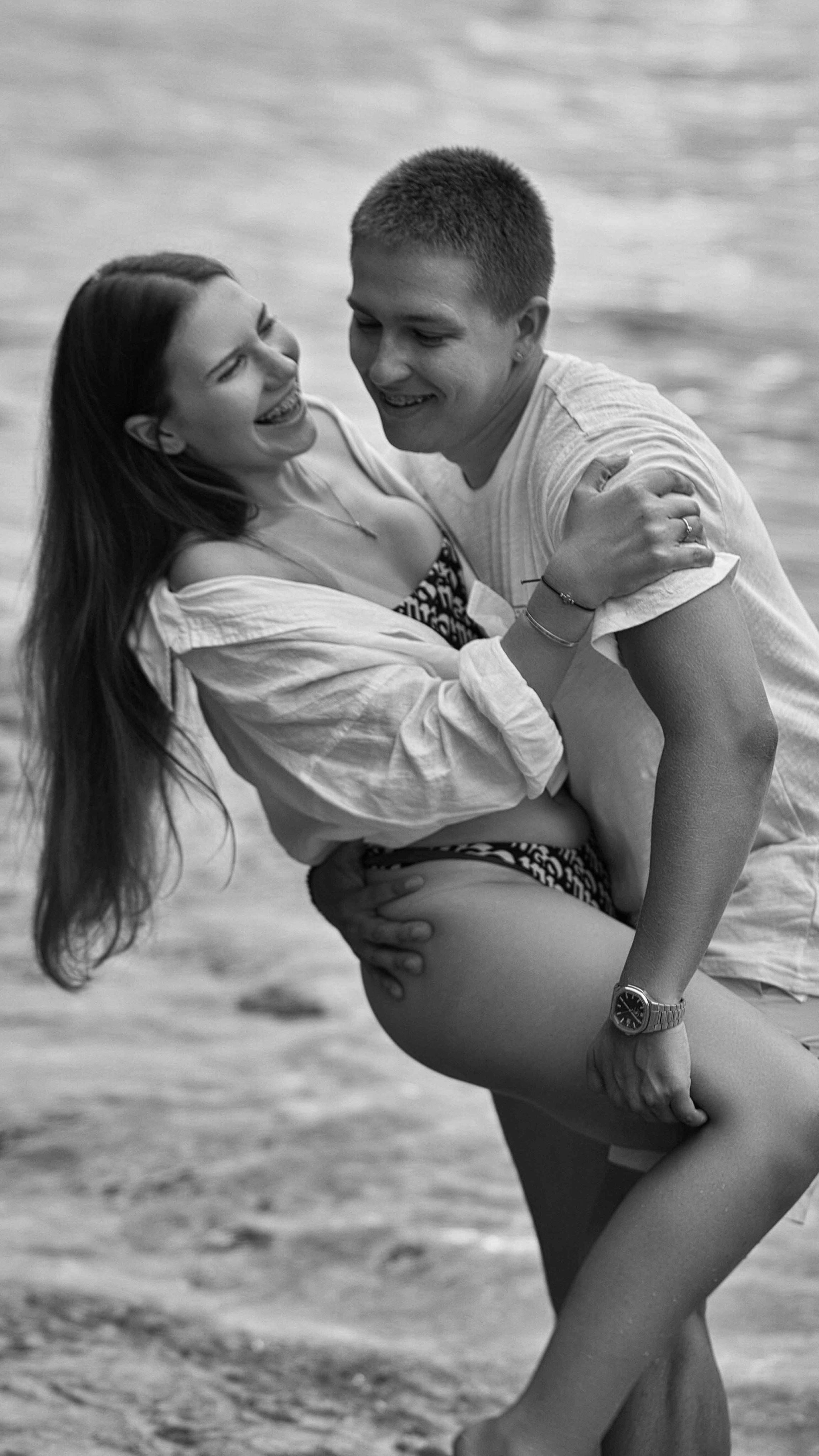 Love Story Photoshoot in Montenegro | Couple on the Beach at Sveti Stefan