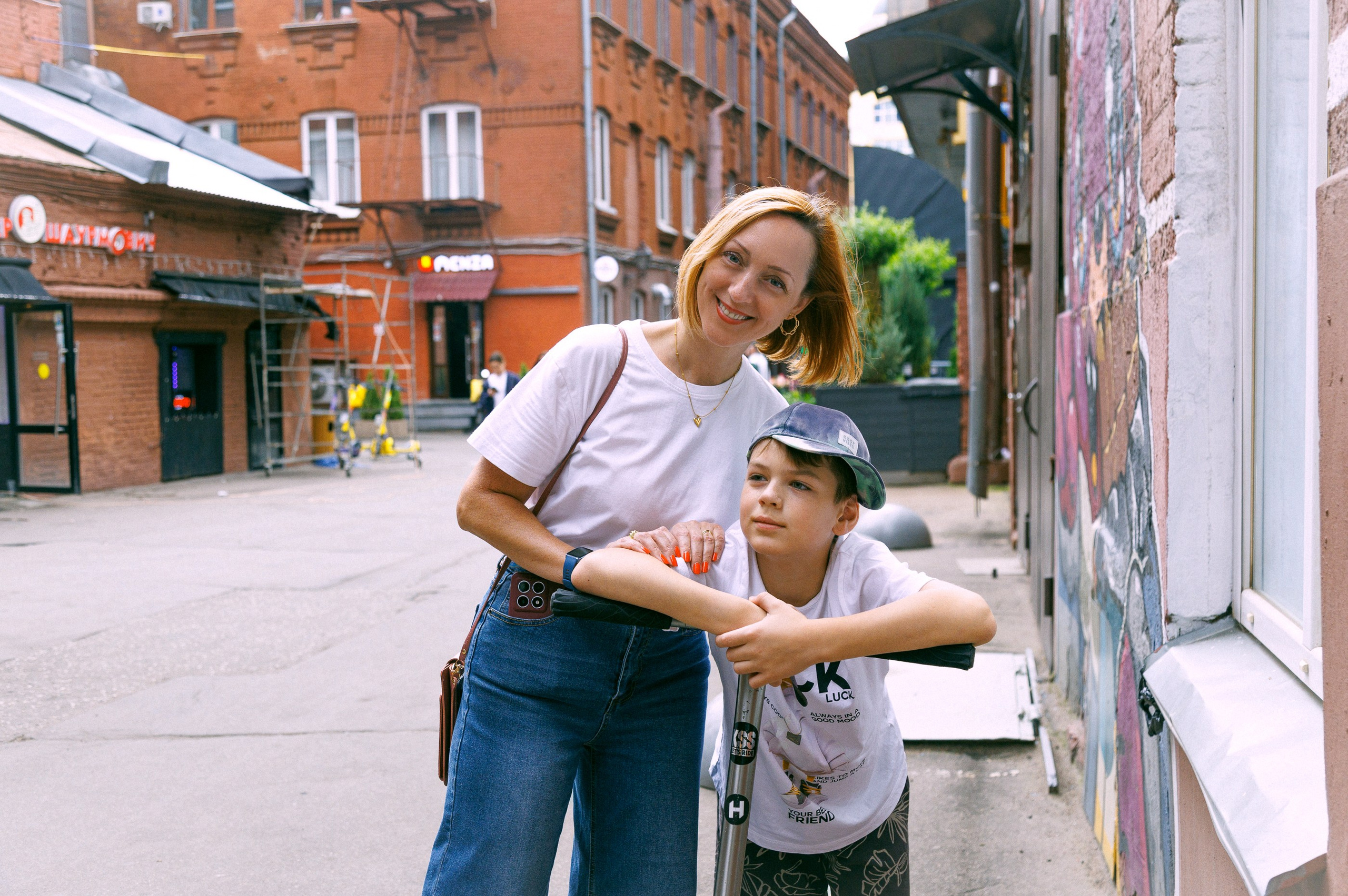 Фотосессия Мама и Сын в городе. Семейный фотограф в Москве Влада Лунина