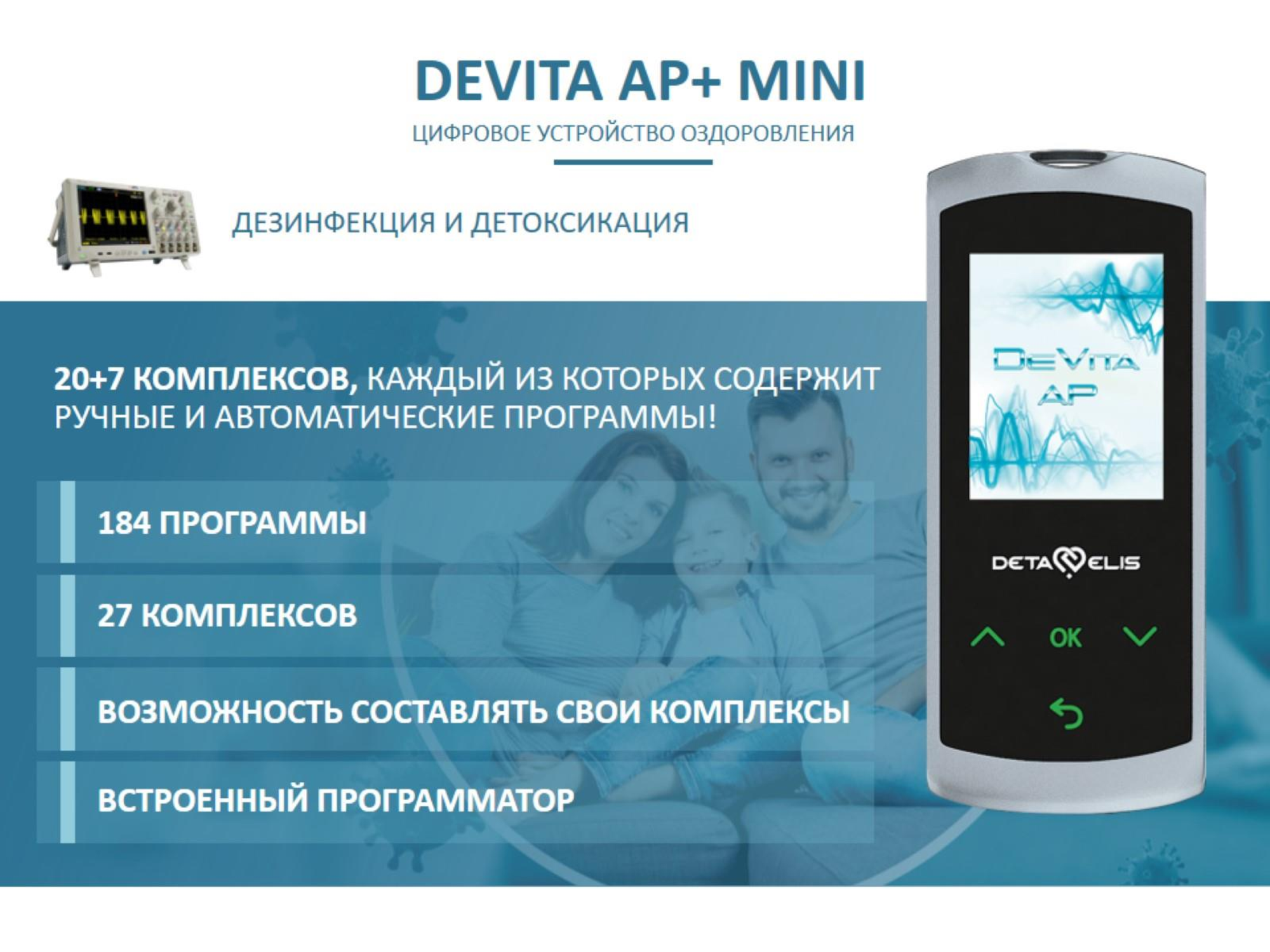 ДеВита АП Мини+ DeVita AP Mini+ Очищает организм от известных групп возбудителей заболеваний - вирусов, бактерий, простейших, грибков, гельминтов, выводит токсины г.Зеленоград