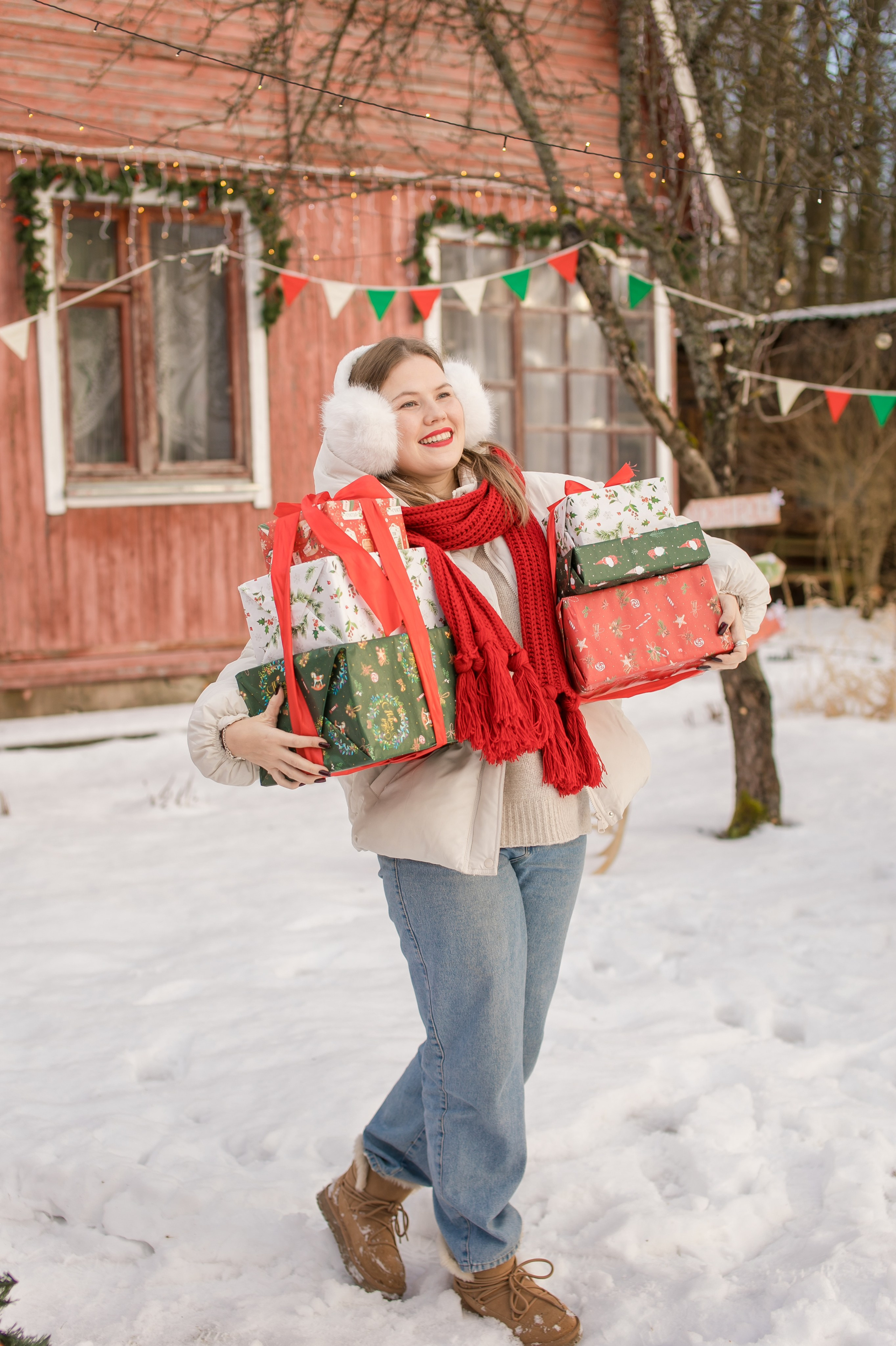Фотодача новый год 2025-2026. Семейный фотограф в Москве Домодедово Московцева Алина