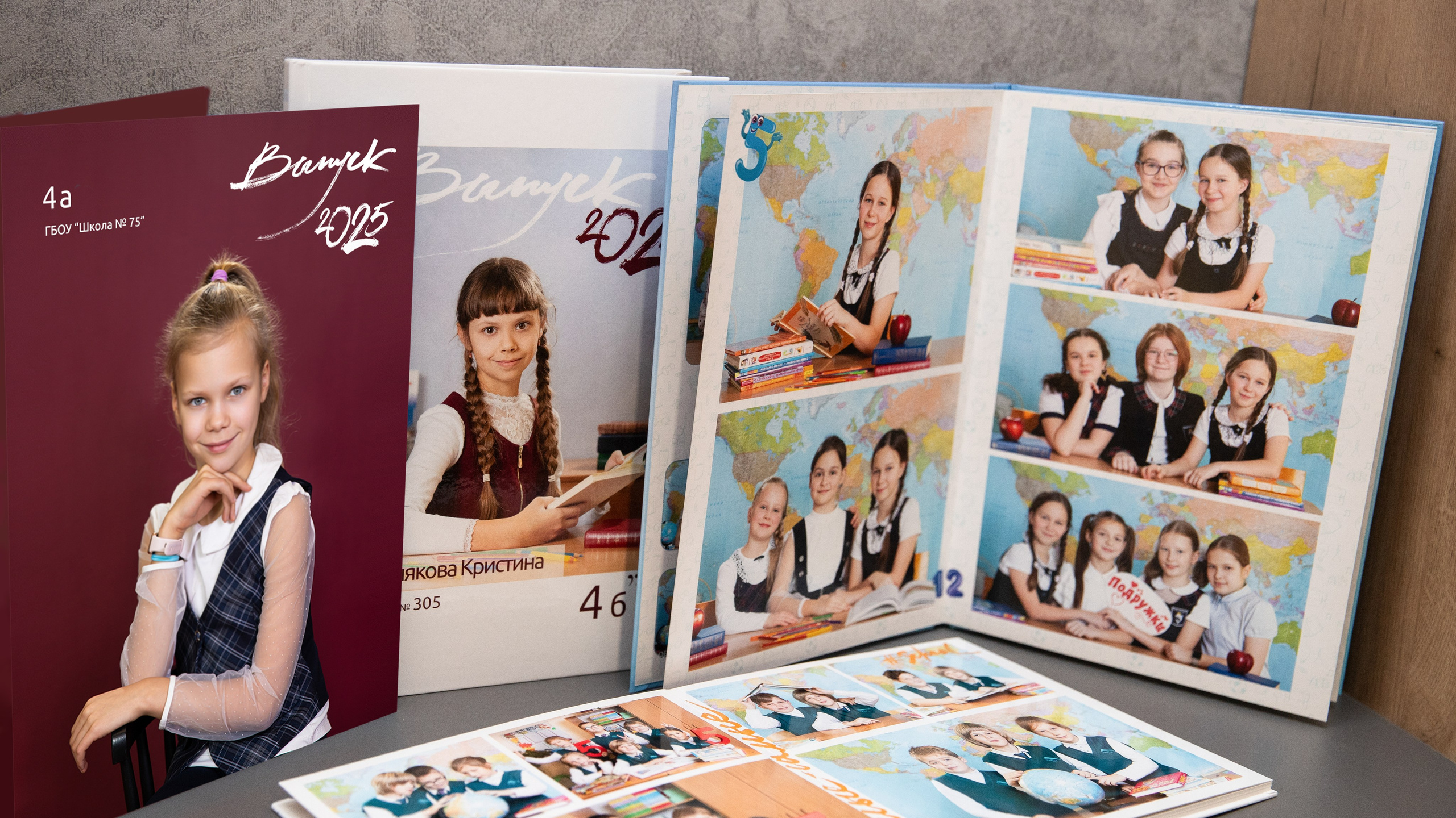 Выпускные альбомы для 4 класса с персональным выбором фото в свой альбом. ВЫПУСКНЫЕ АЛЬБОМЫ для детского сада и школы Санкт-Петербург и Лен. область