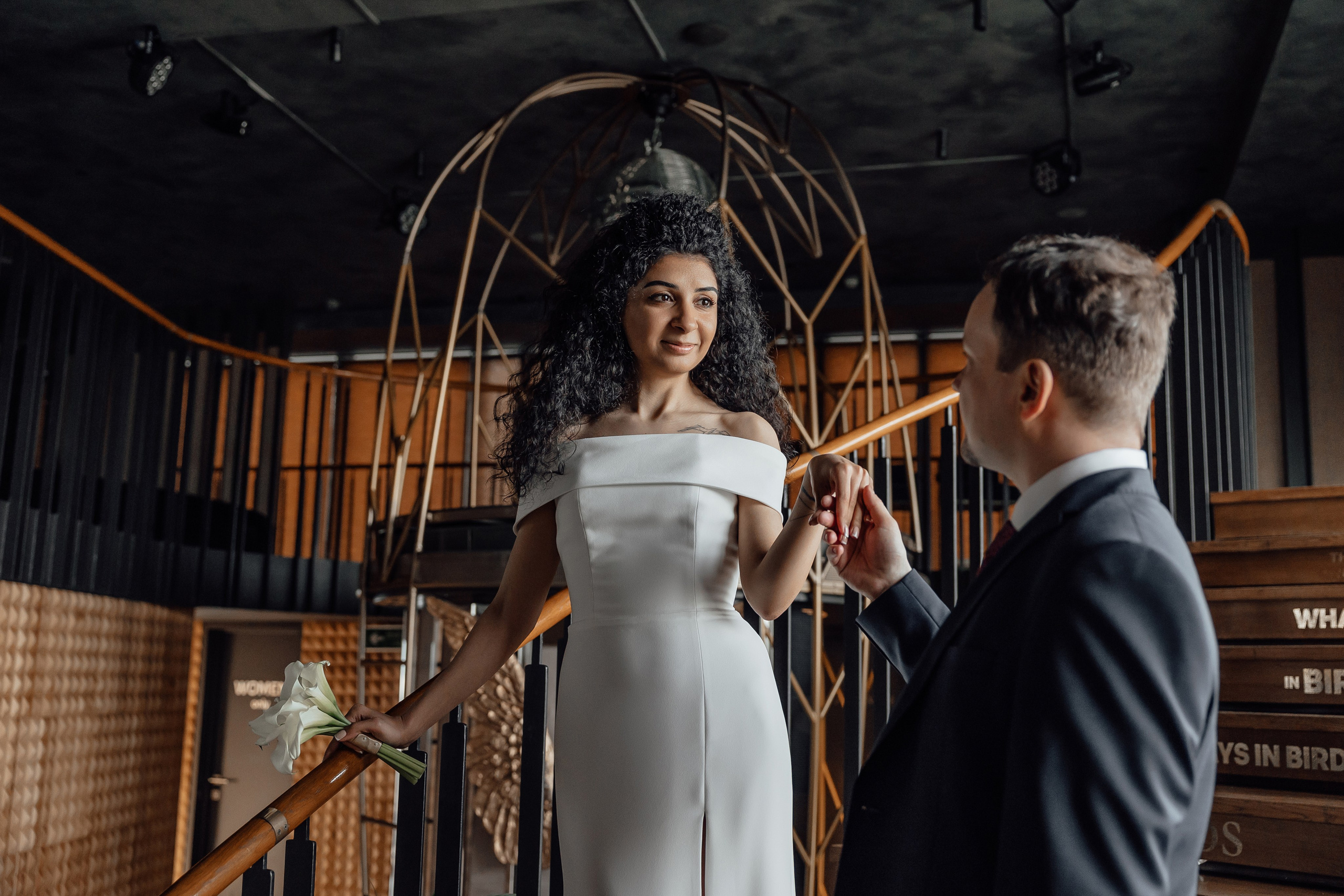 свадебная фотосессия ресторан Birds Москва Сити