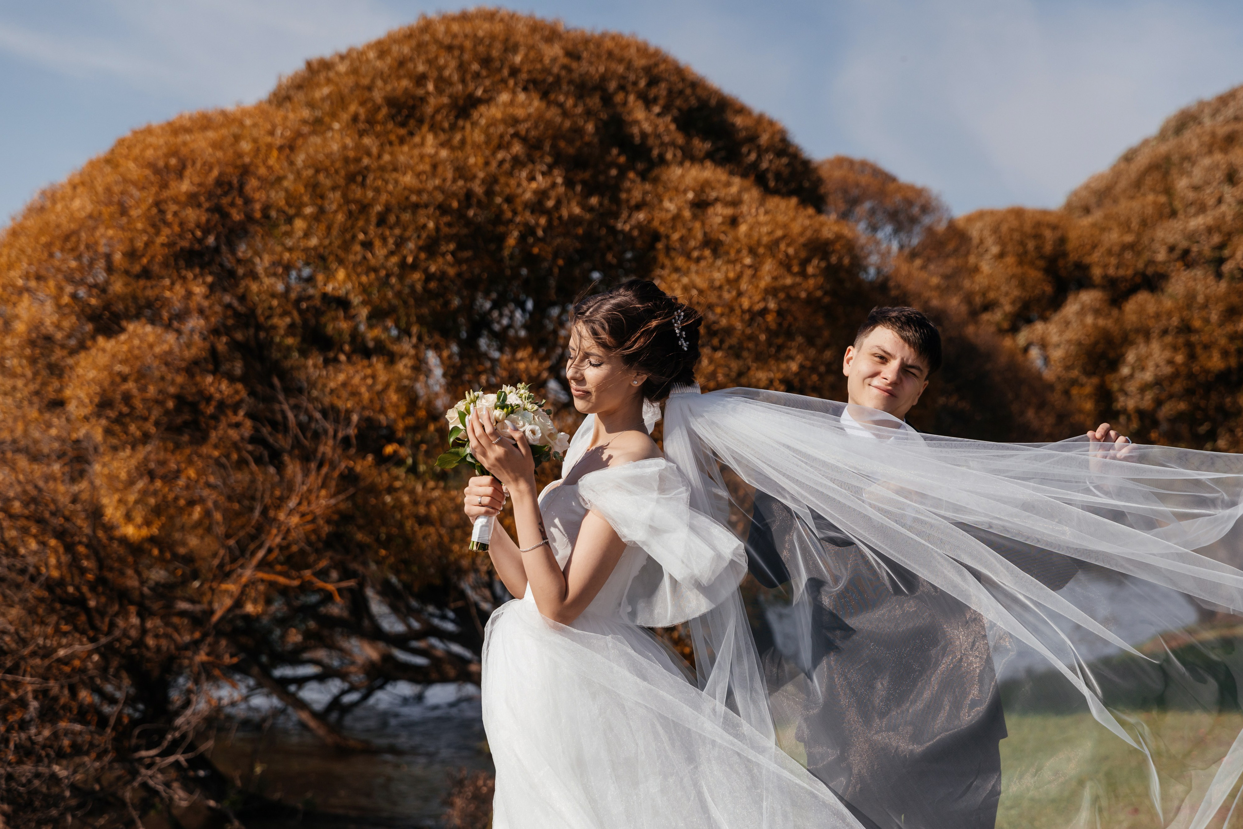 Осенняя свадьба за городом. Свадебный и семейный фотограф в Москве Анастасия Карасева