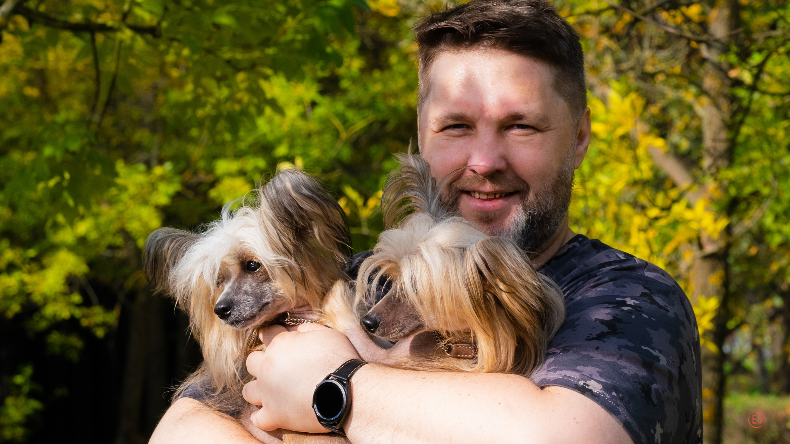 On a walk. Chinese Crested Dog Kennel Poale Ell