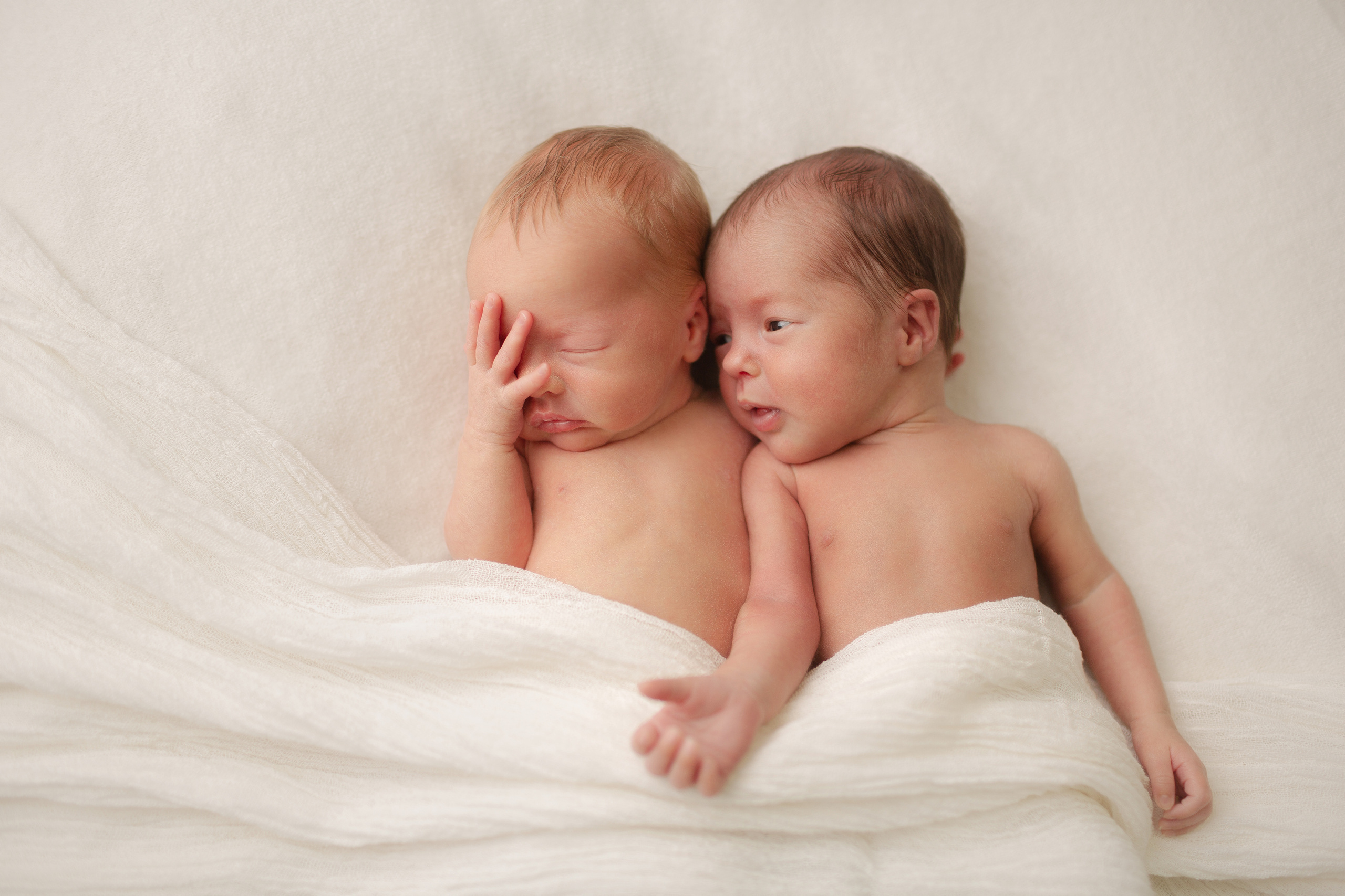 новорожденные близнецы фотосессия