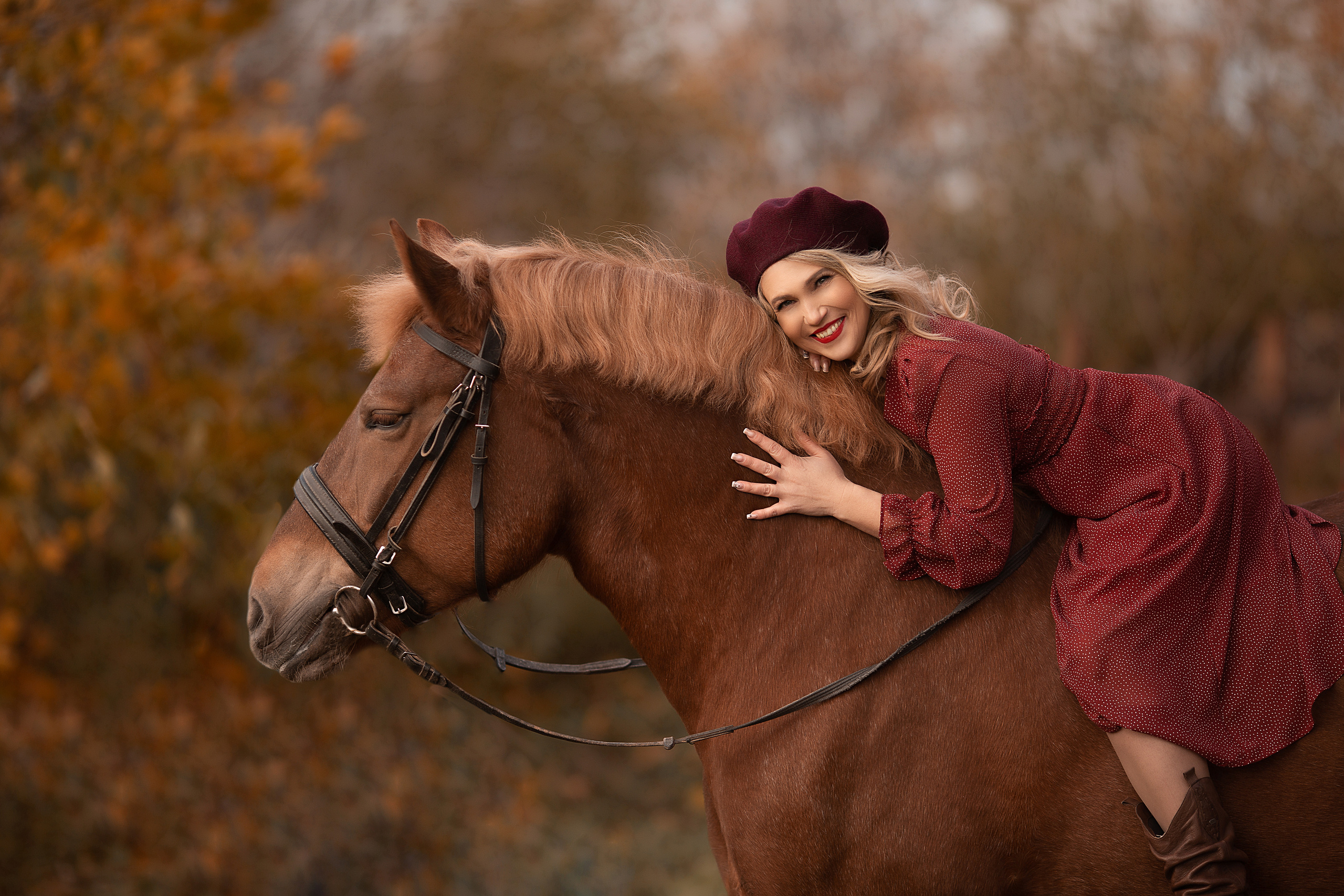Оксана и Радуга. Фотосессия с лошадьми в Нижнем Новгороде