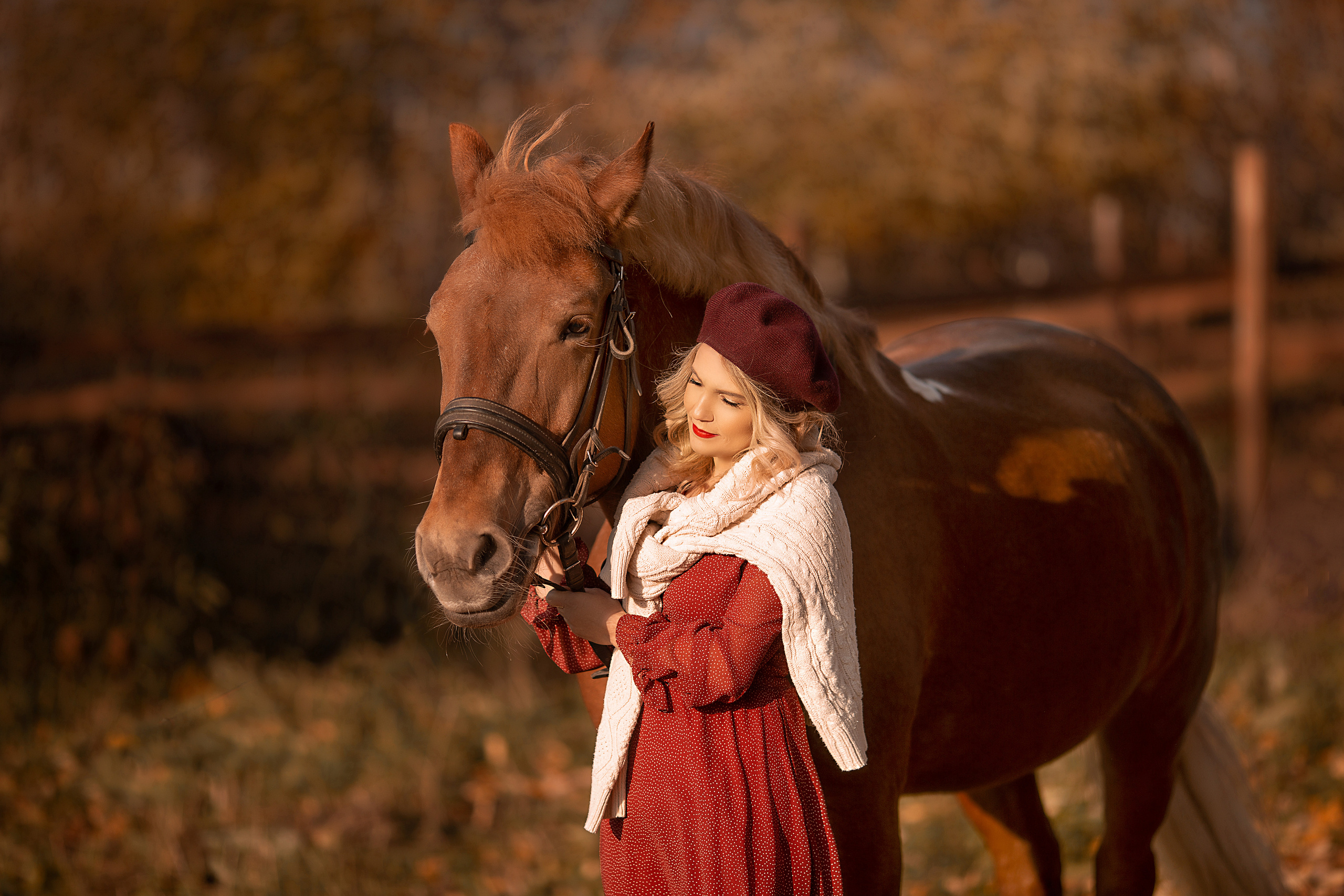 Оксана и Радуга. Фотосессия с лошадьми в Нижнем Новгороде