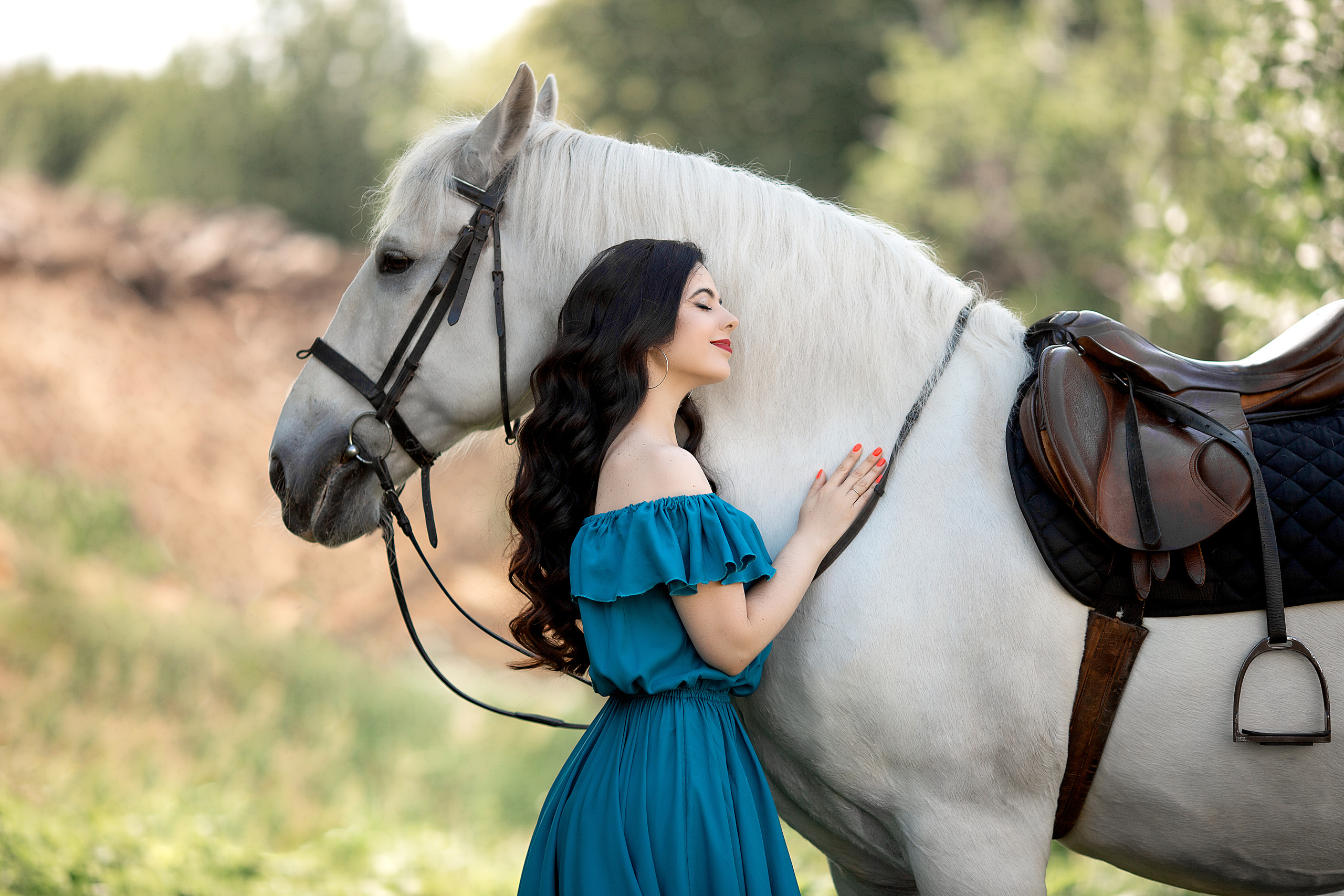 Екатерина и Воробушек. Фотосессия с лошадьми в Нижнем Новгороде
