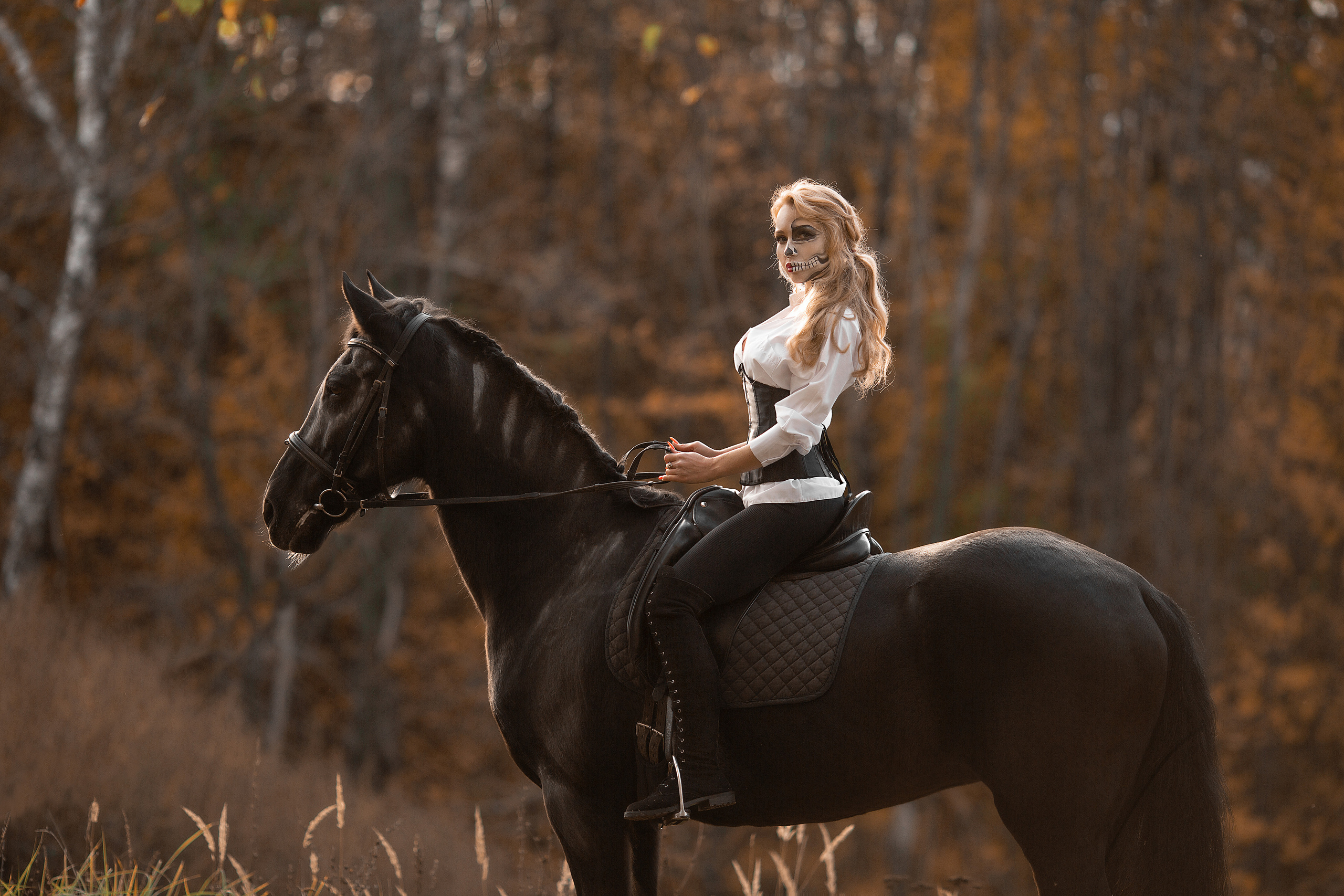 Фотосессия к Хеллоуину. Фотосессия с лошадьми в Нижнем Новгороде