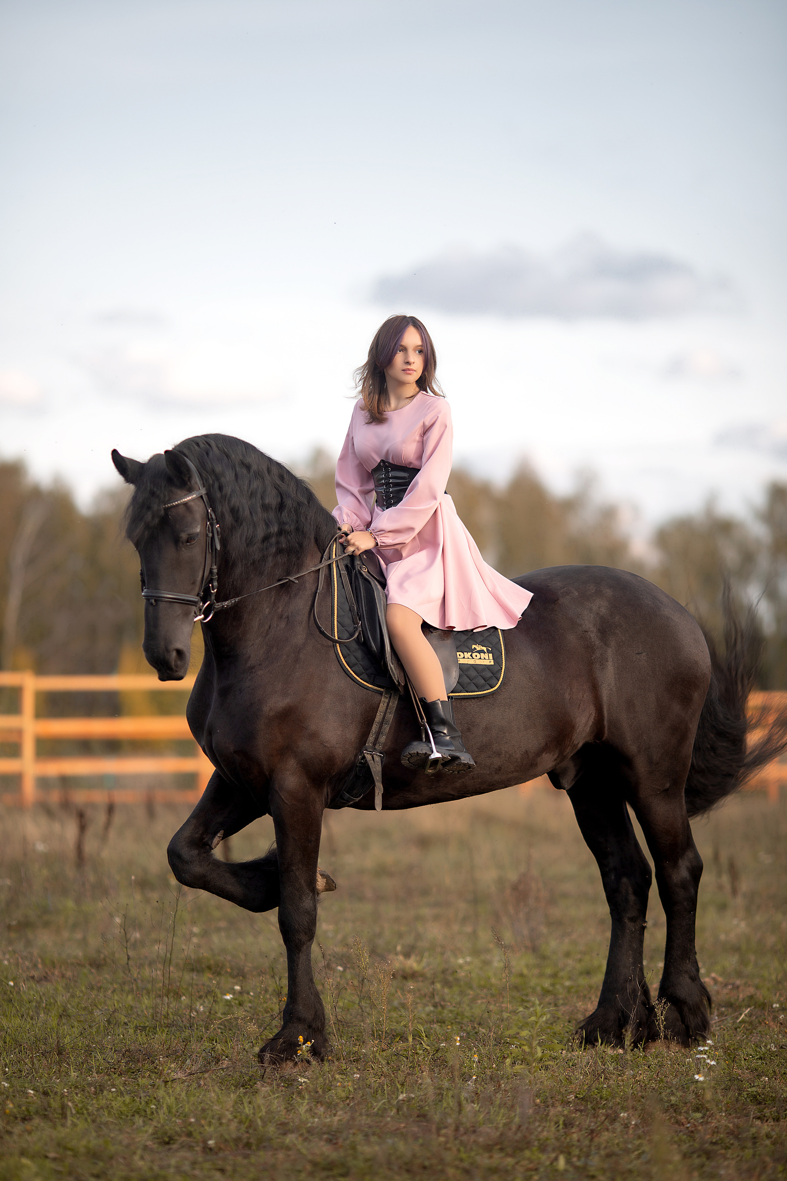 Софья и Ферзь (КСК Курцево). Фотосессия с лошадьми в Нижнем Новгороде