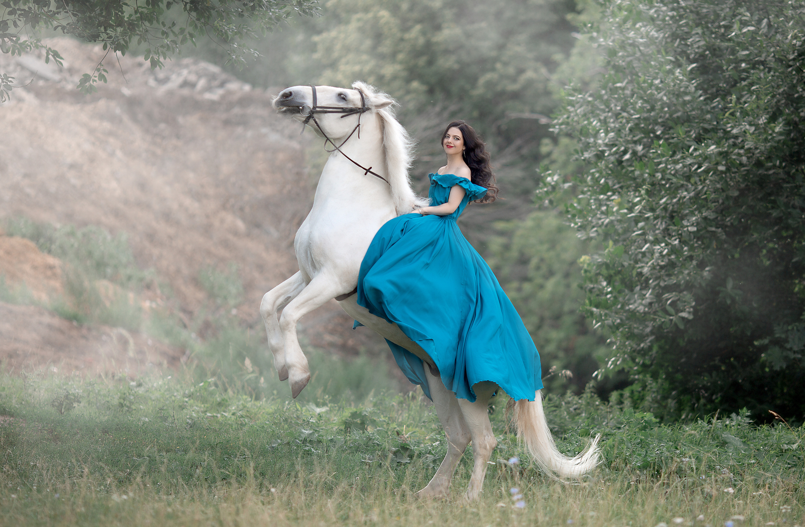 Екатерина и Воробушек. Фотосессия с лошадьми в Нижнем Новгороде