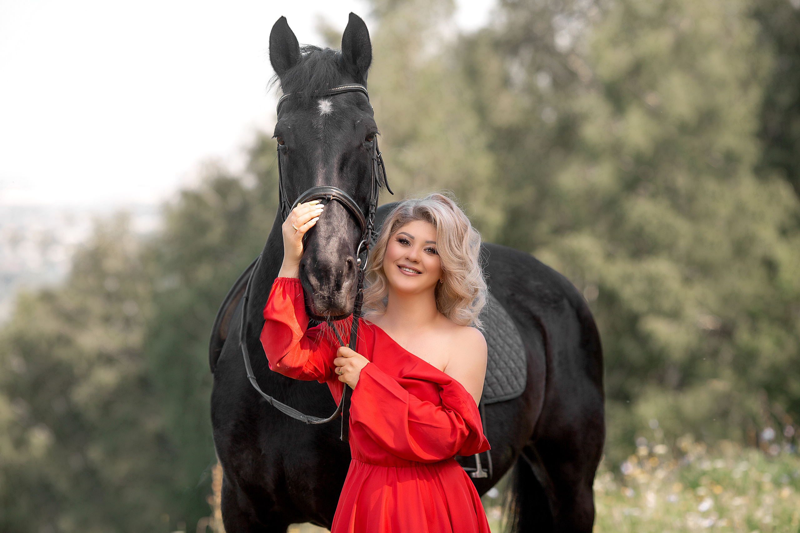 Юля и Жасмин. Фотосессия с лошадьми в Нижнем Новгороде