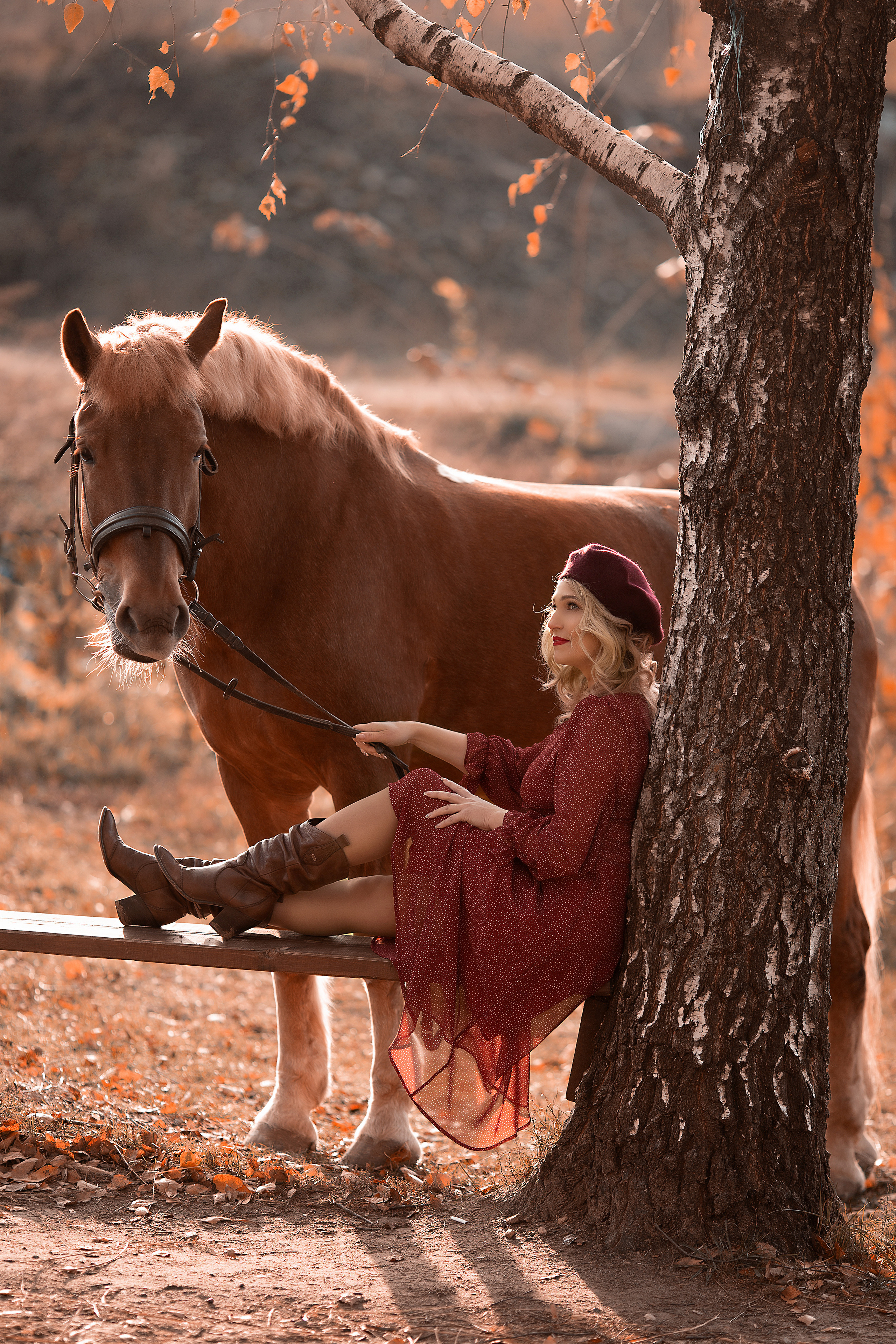 Оксана и Радуга. Фотосессия с лошадьми в Нижнем Новгороде