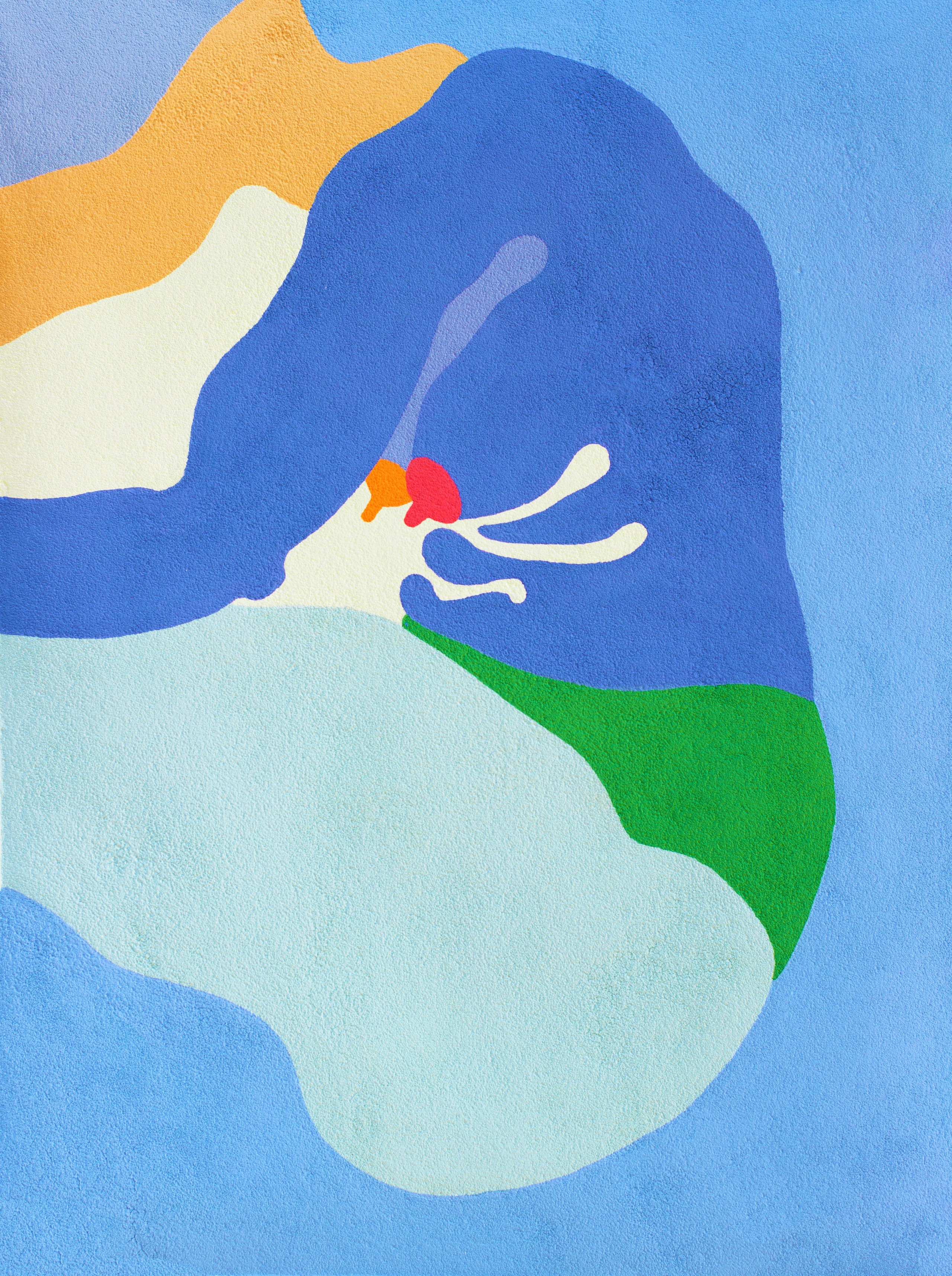 ДВЕНАДЦАТАЯ бумага, манка, гуашь, колеровочная паста 60х80 см 2020 г 25.000 р