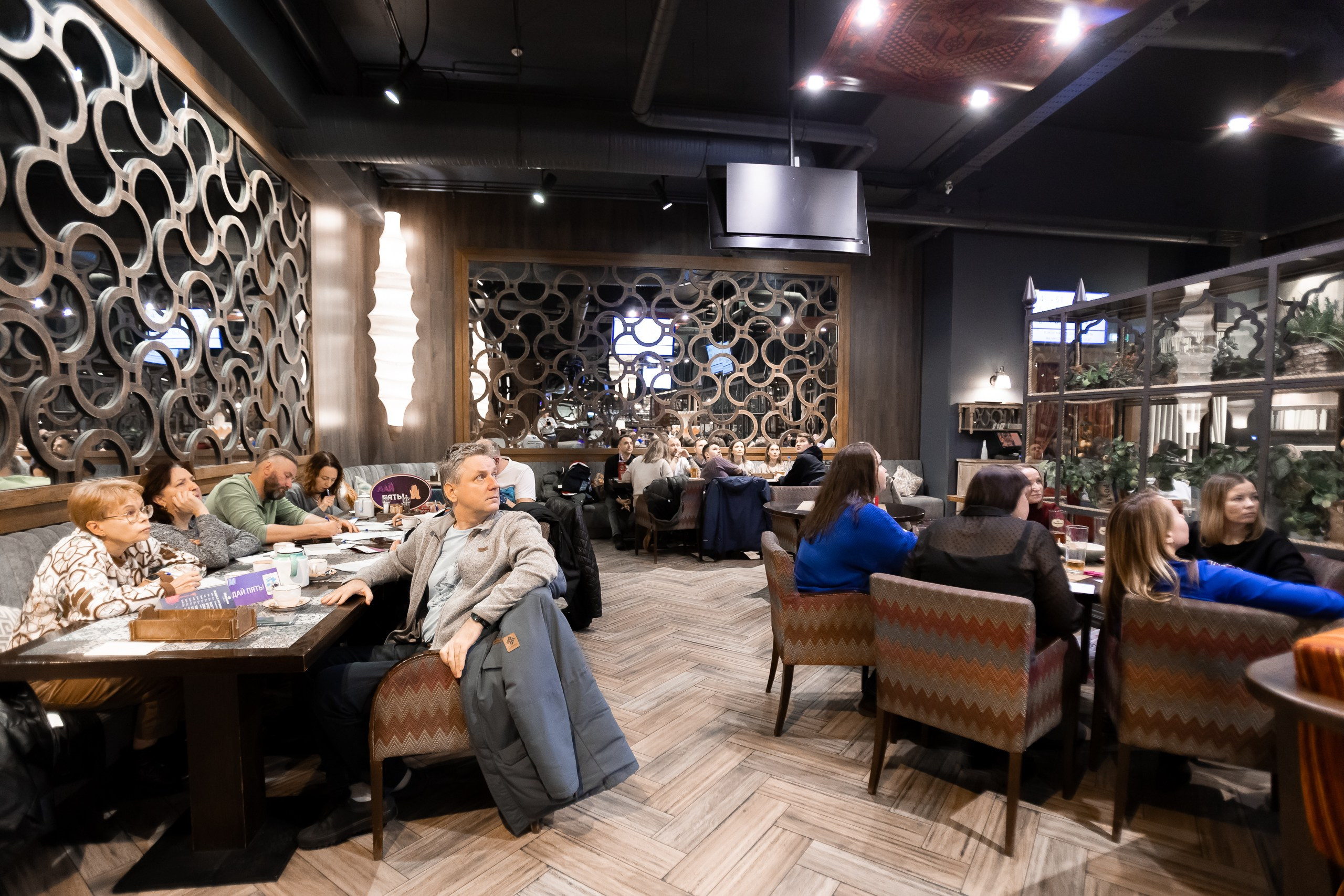 Репортажная фотосъемка квиз-шоу ЛИГА ИНДИГО в ресторане Пахвала. Фотограф в Санкт-Петербурге — Сергей Петров