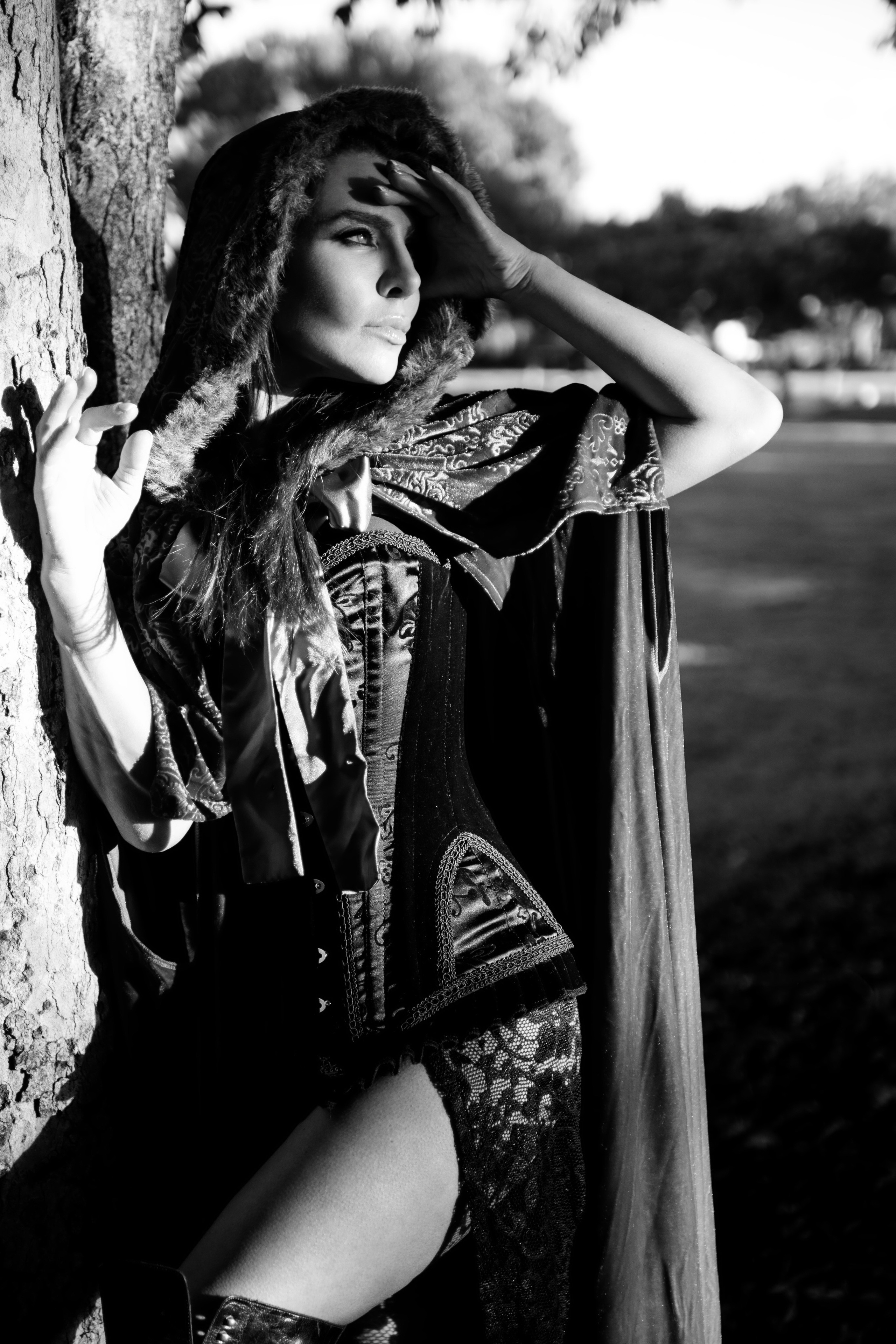 Halloween Themed Photoshoot in Little Red Riding Hood Style. Delray Beach Photographer