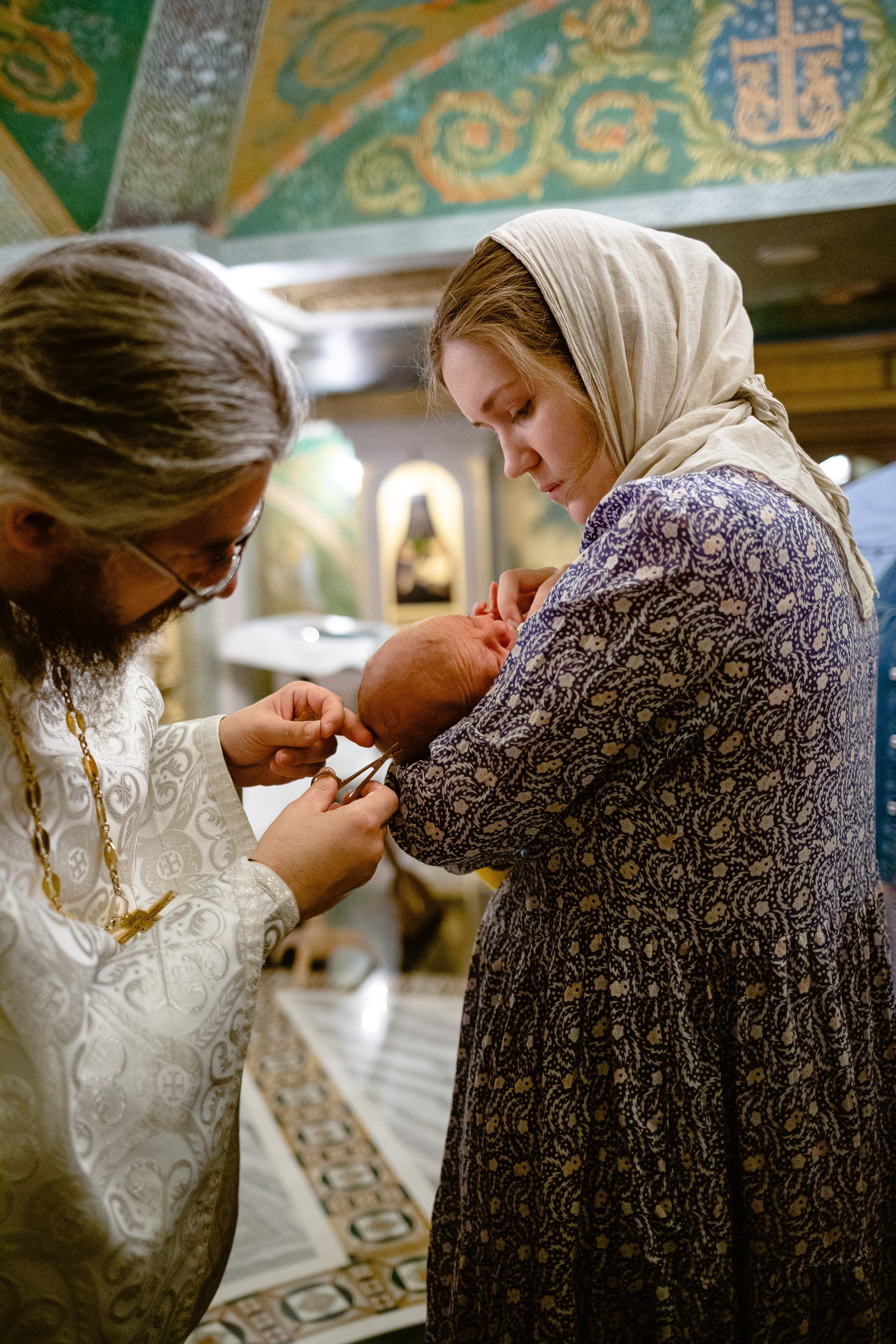 Фотограф на крещение ребенка в Москве.