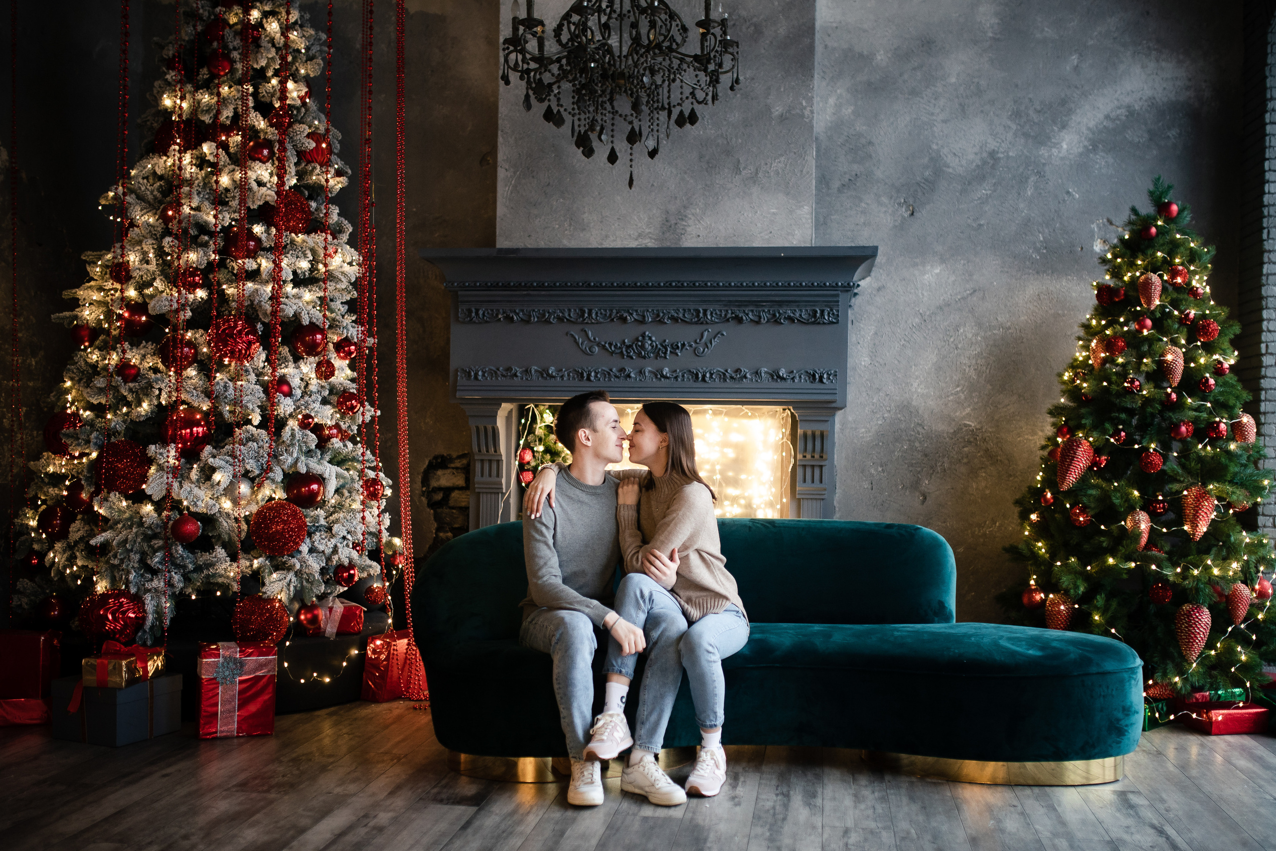 Студийная новогодняя фотосессия — Ксения и Артём. Репортажный фотограф Сергей Сажин г. Ярославль