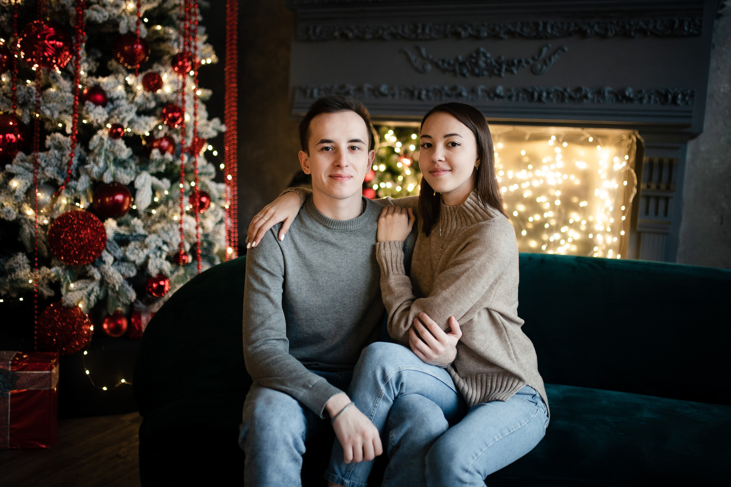 Студийная новогодняя фотосессия — Ксения и Артём. Репортажный фотограф Сергей Сажин г. Ярославль