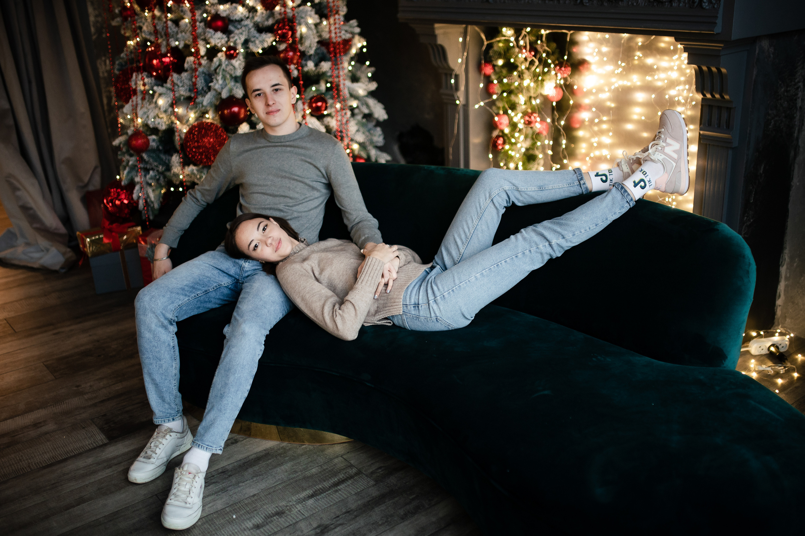 Студийная новогодняя фотосессия — Ксения и Артём. Репортажный фотограф Сергей Сажин г. Ярославль