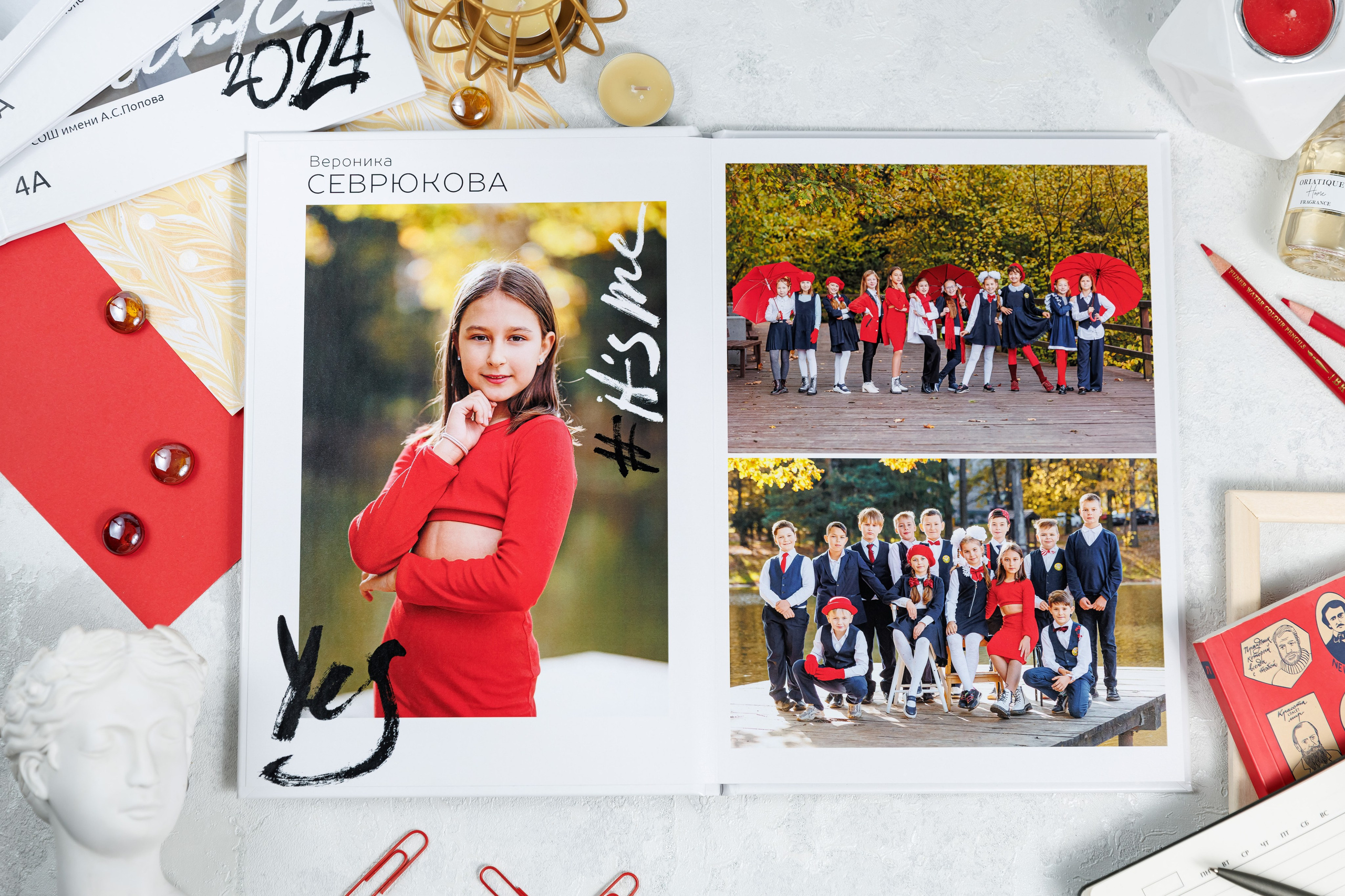 Выпускные альбомы 4 класс. Семейный и детский фотограф Комина Елена, Власиха, Одинцово