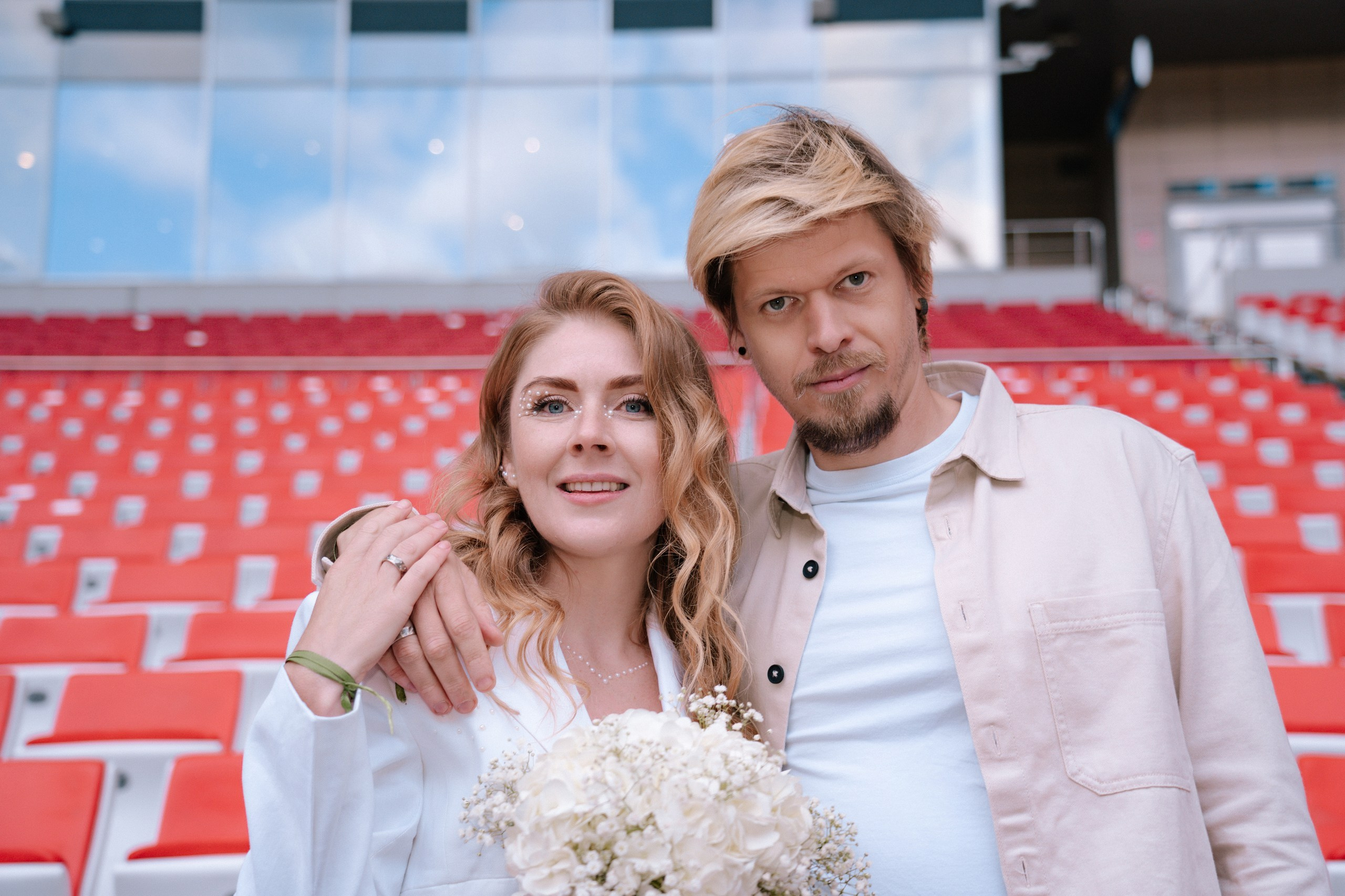 Свадебная фотосессия на стадионе Спартак Тушино