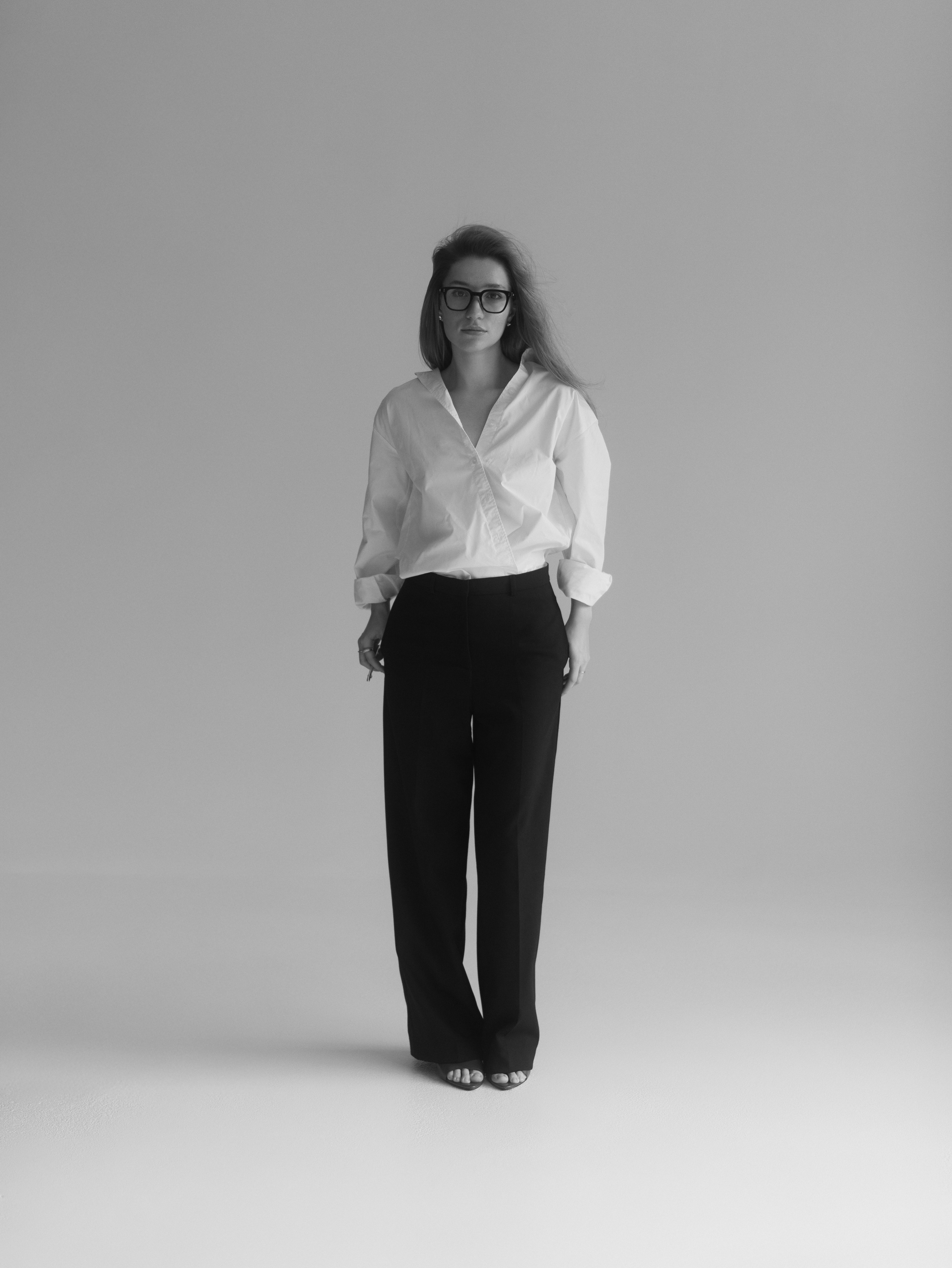 Women's photo session in the studio and outdoors