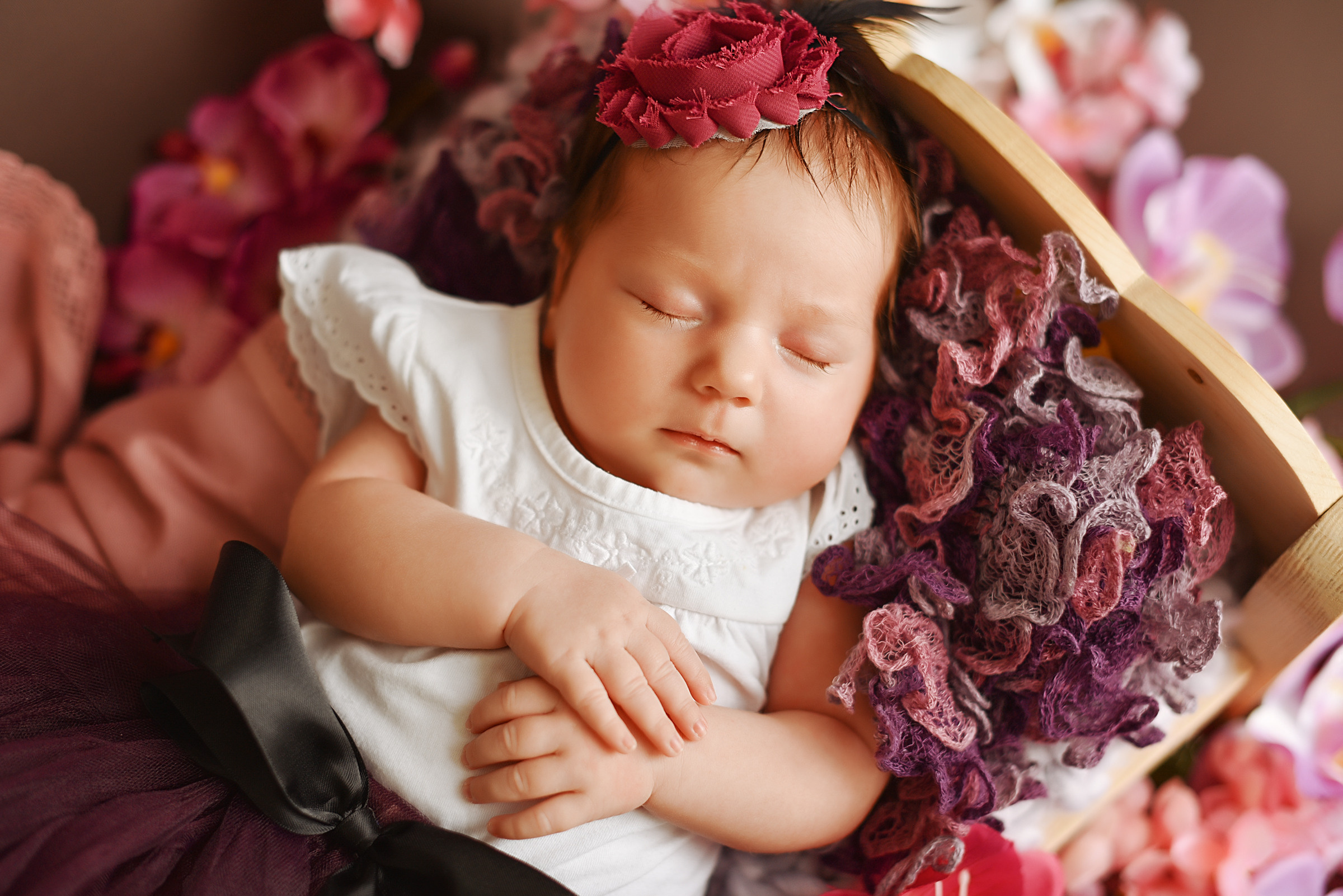 Ульяночка — милашке 20 дней. Фотограф беременности и новорожденных малышей Анастасия Никитина