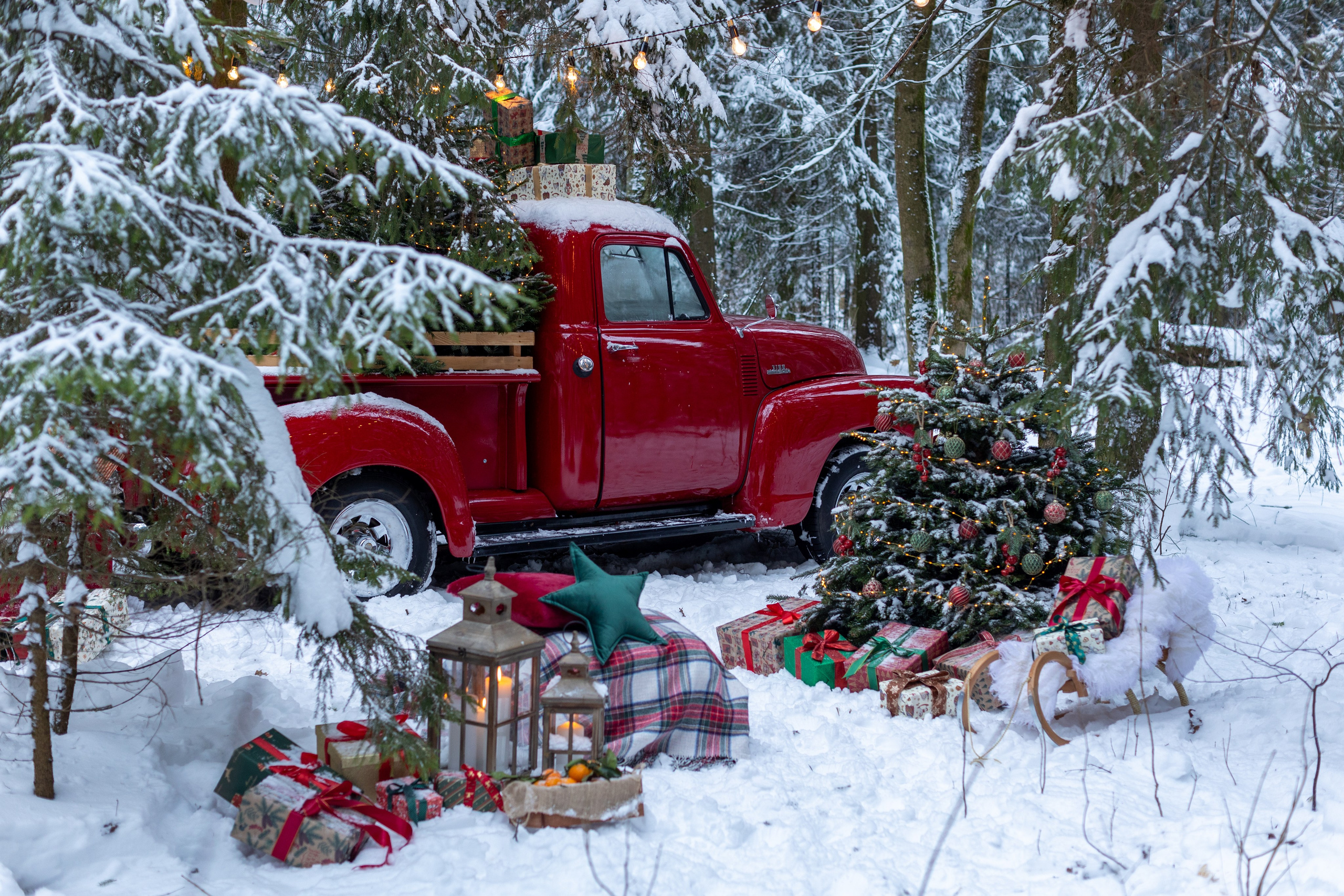 Новогодние фотосессии — уличные локации. Семейный и детский фотограф в Москве Вера Ускова
