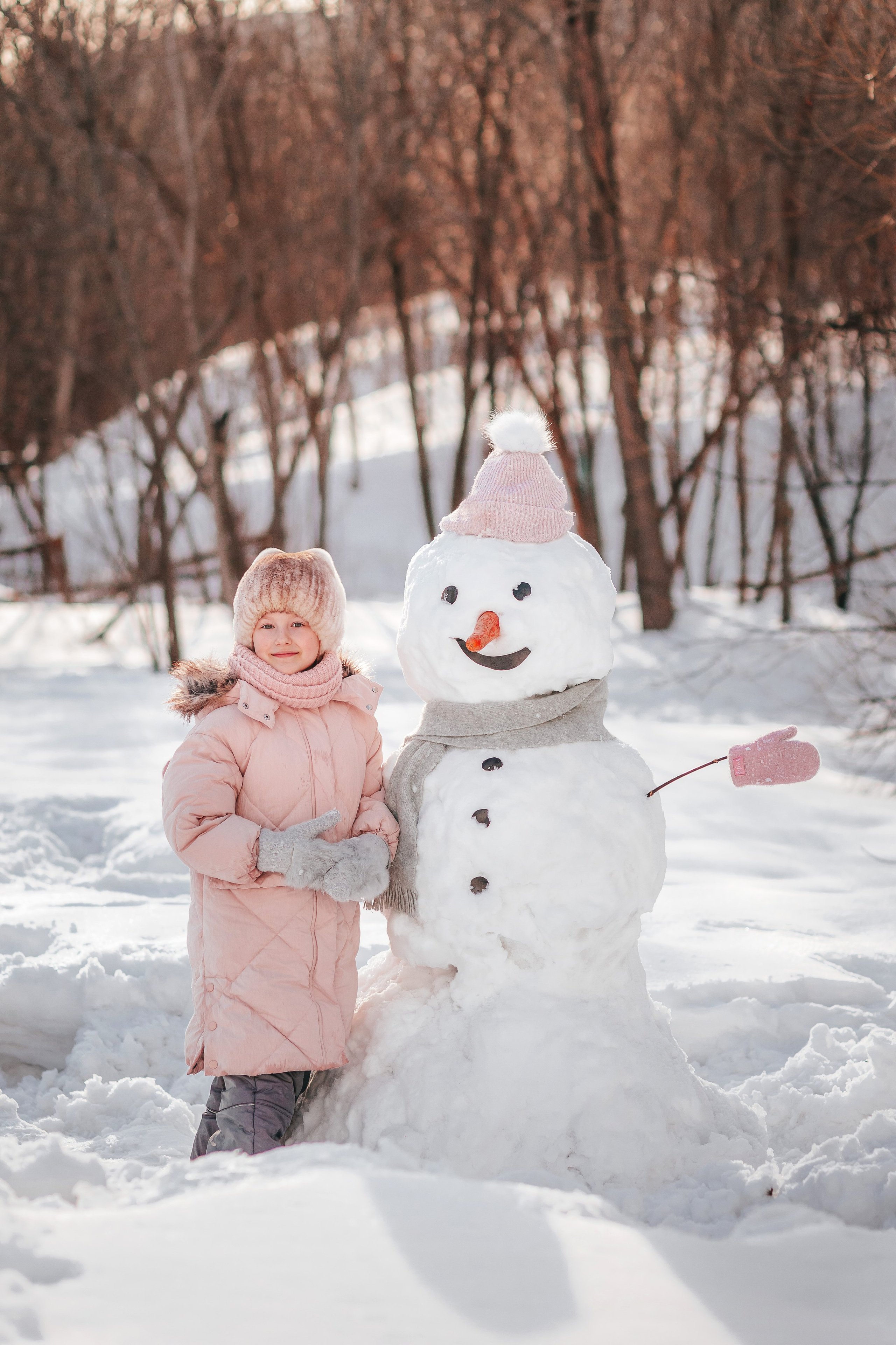 Снеговик. Семейный и детский фотограф в г. Новосибирске Макеева Анастасия