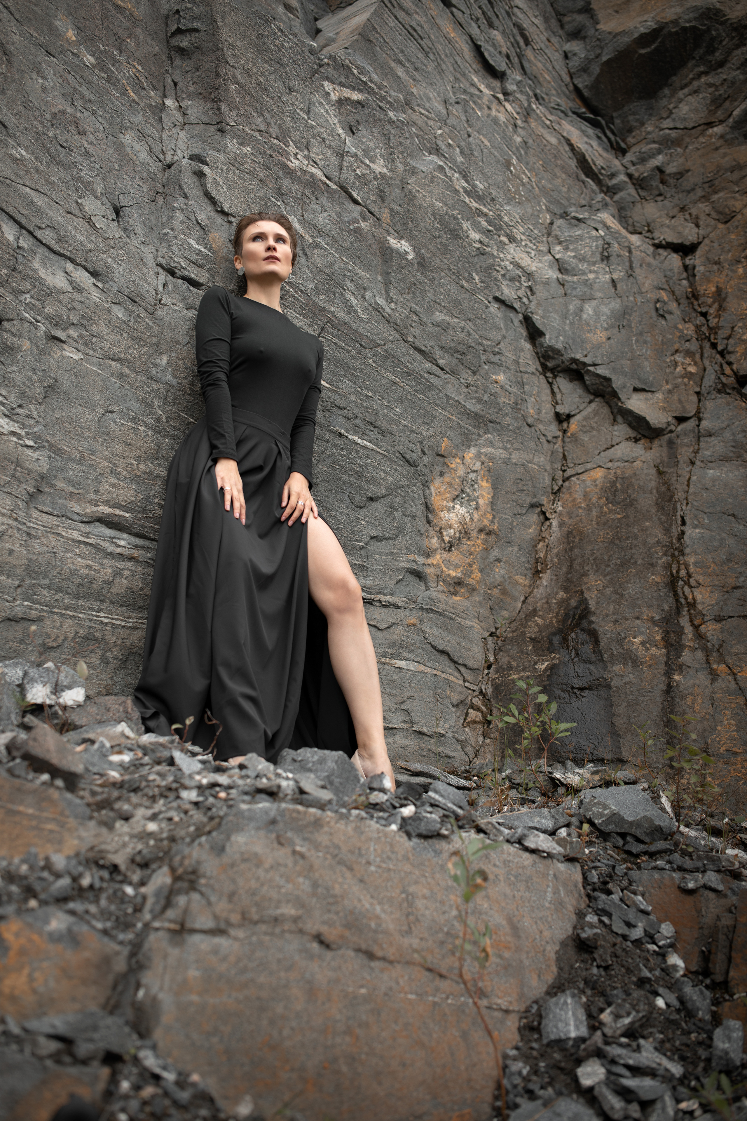 Alexandra. Съёмка в скалах. Фотографы в Кандалакше Олеся и Юрий. Мурманская область, Россия