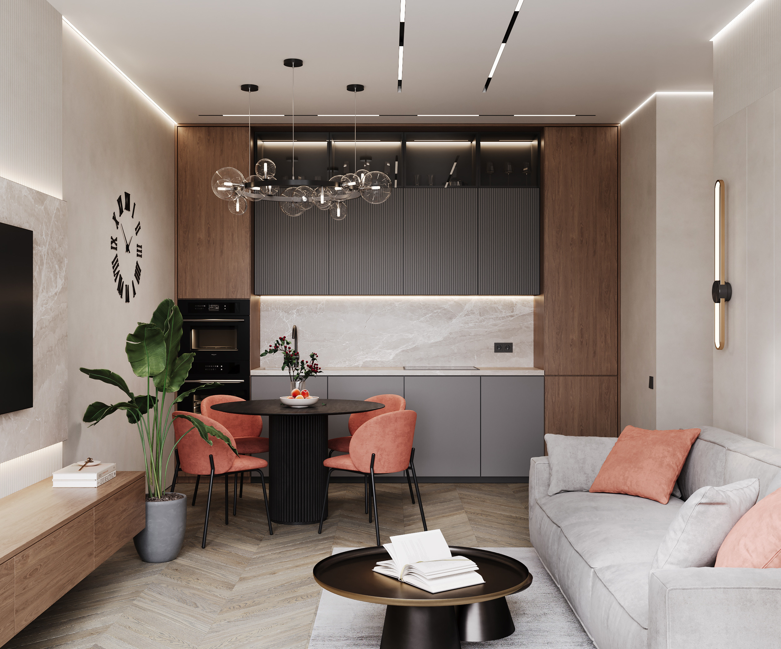 Western Port. Дизайн интерьера | 3D визуализация | Миланская Марина