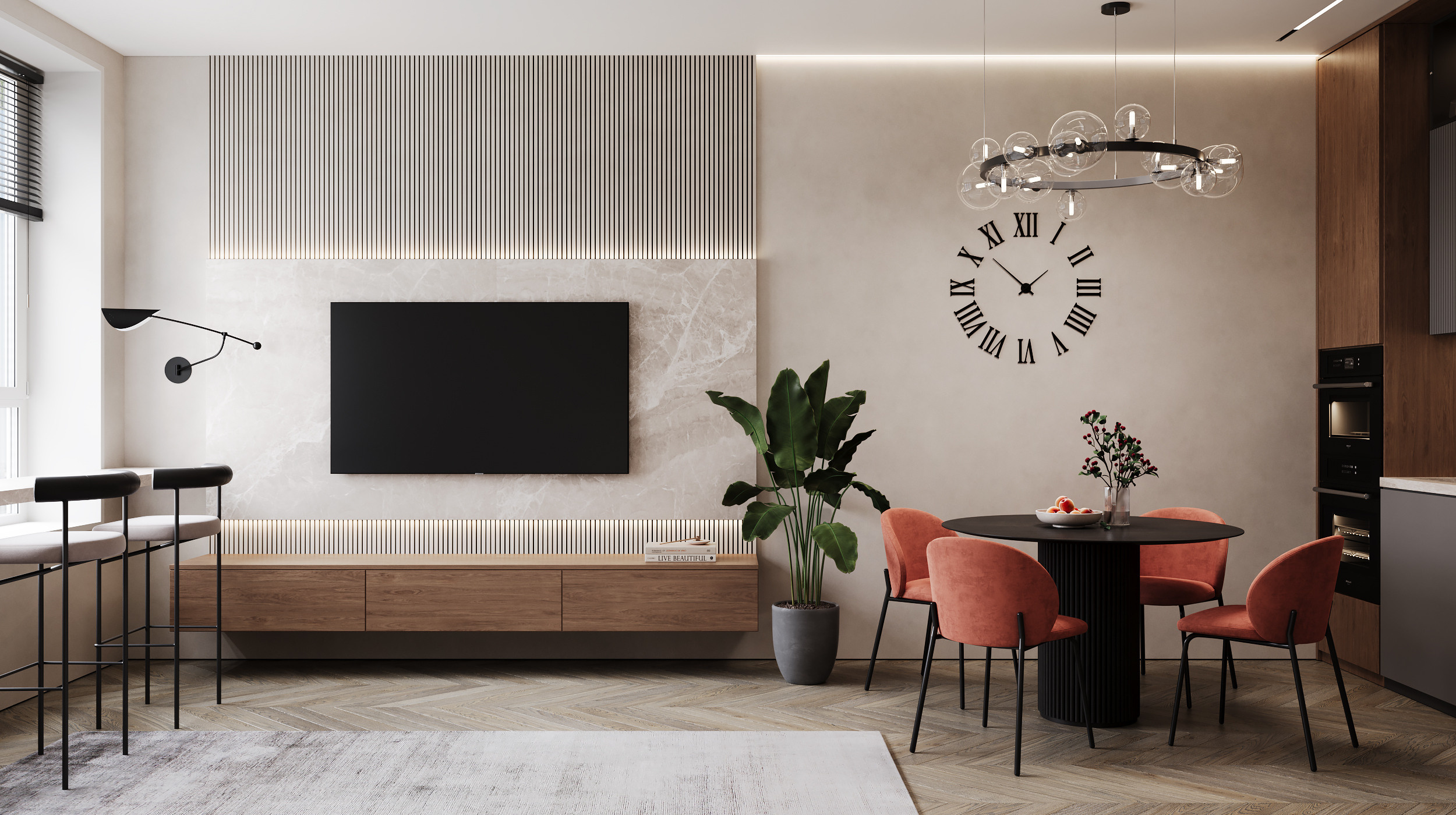 Western Port. Дизайн интерьера | 3D визуализация | Миланская Марина