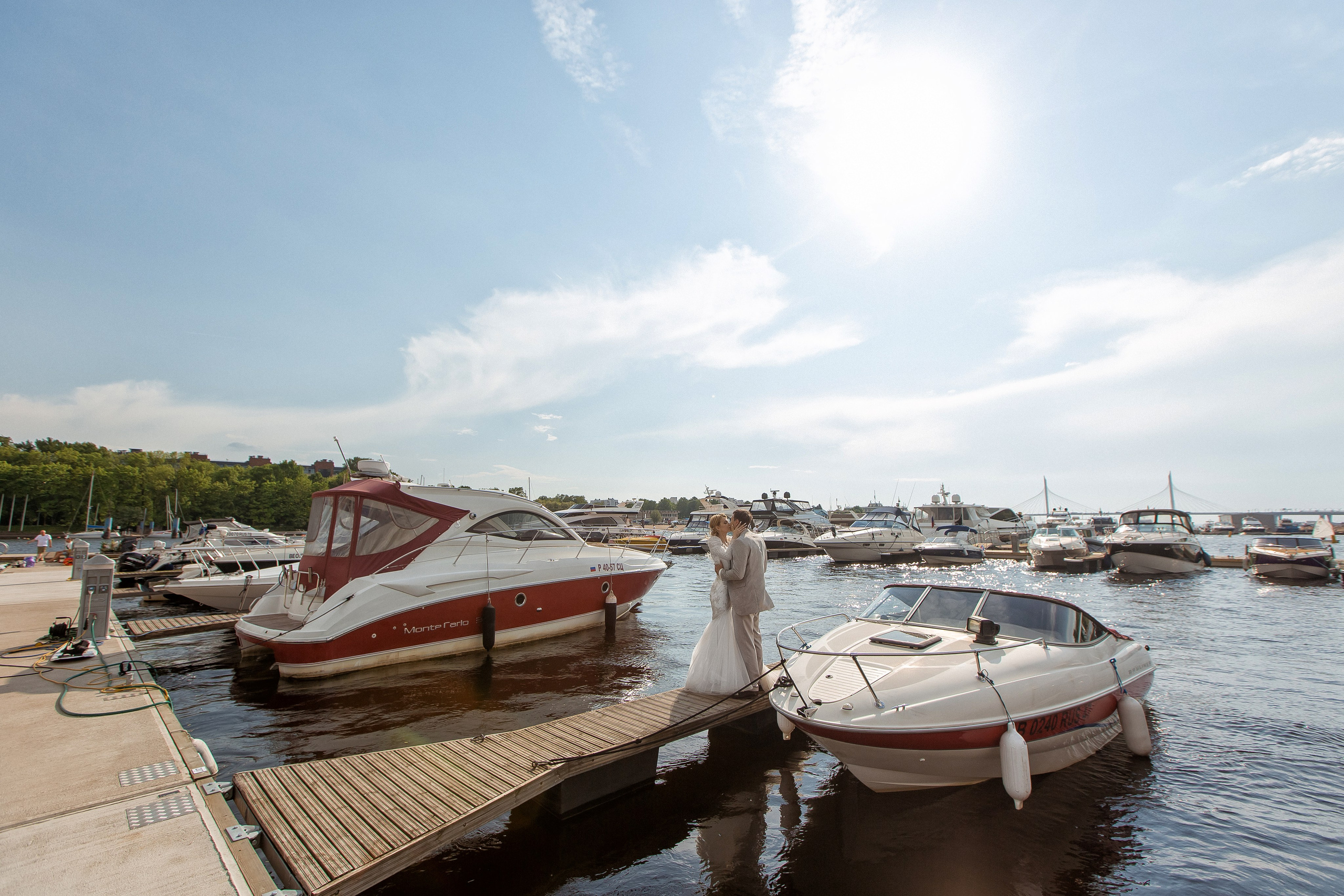 Свадебная фотосессия на яхте. Свадебный и семейный фотограф Алексей Аверин