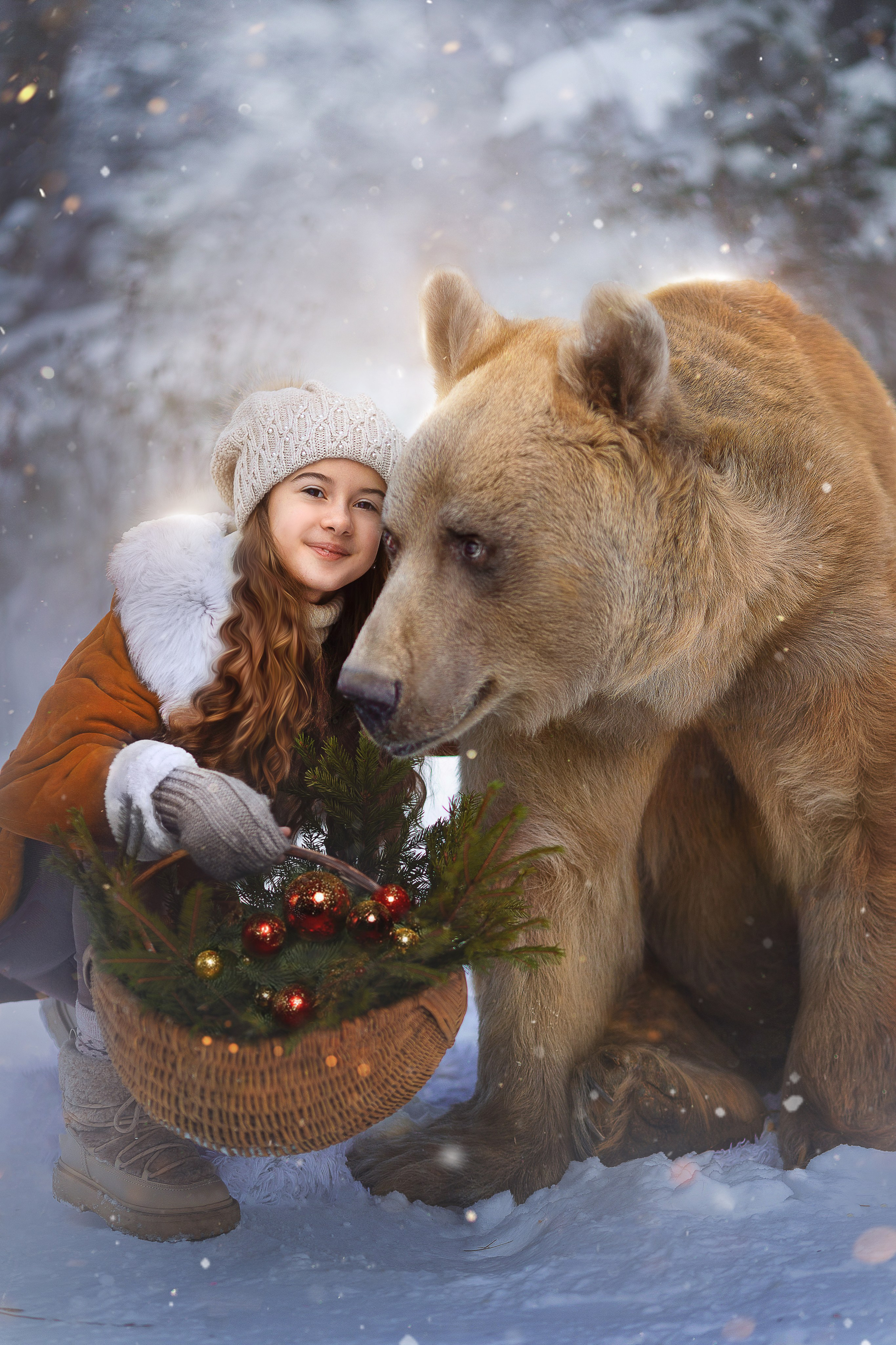 Фотосессия с медведем. Фотограф Лия Милк | Москва, Подмосковье