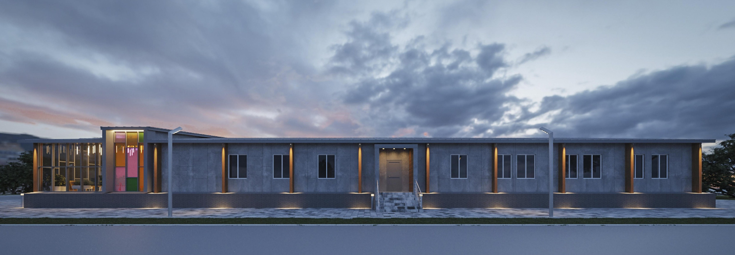 Дом Детского Творчества, пос. Пурпе. Дизайн интерьера и экстерьера в Санкт-Петербурге Яна Емельянова