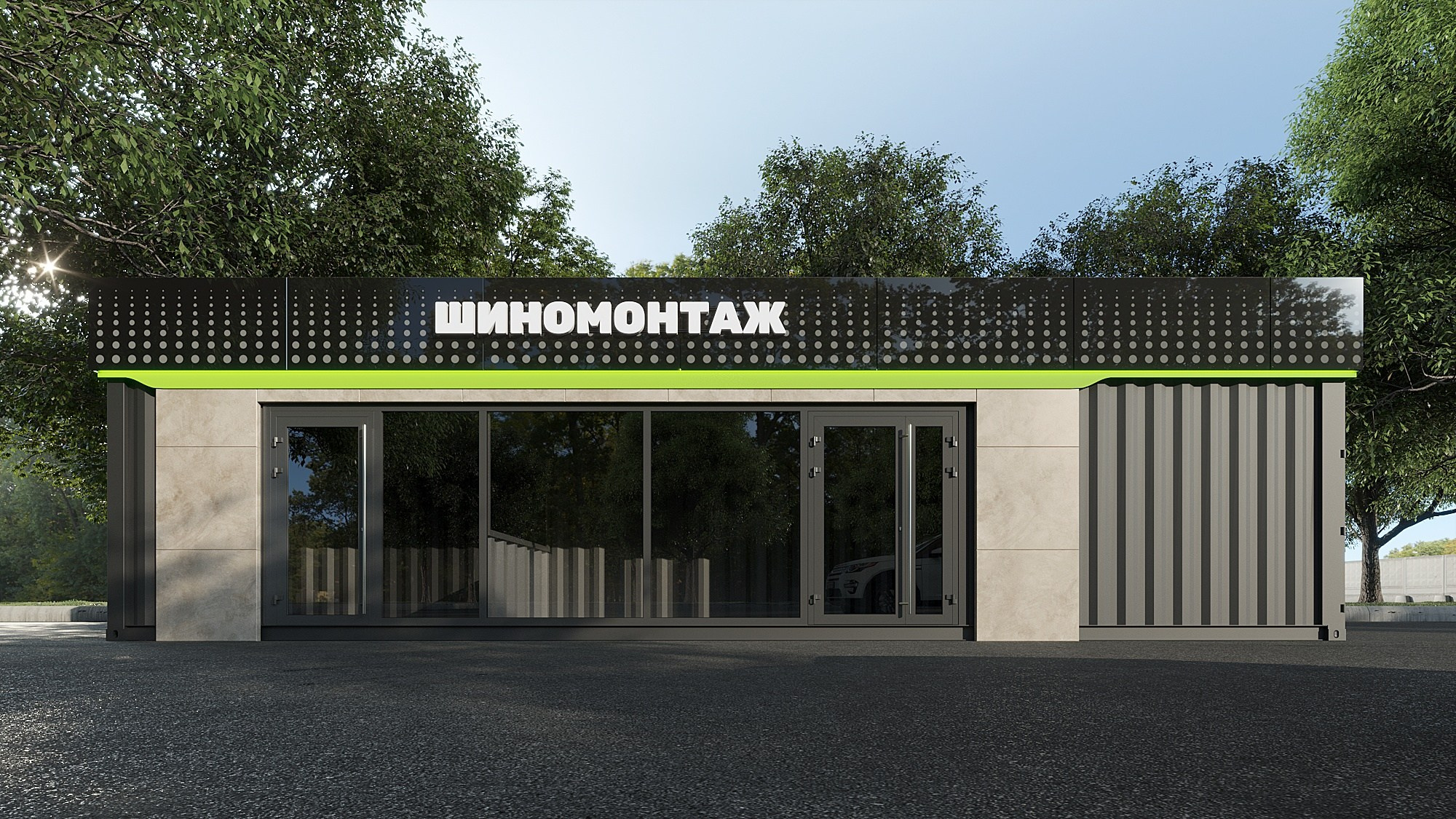 Шиномонтаж для Татнефть на базе морского контейнера