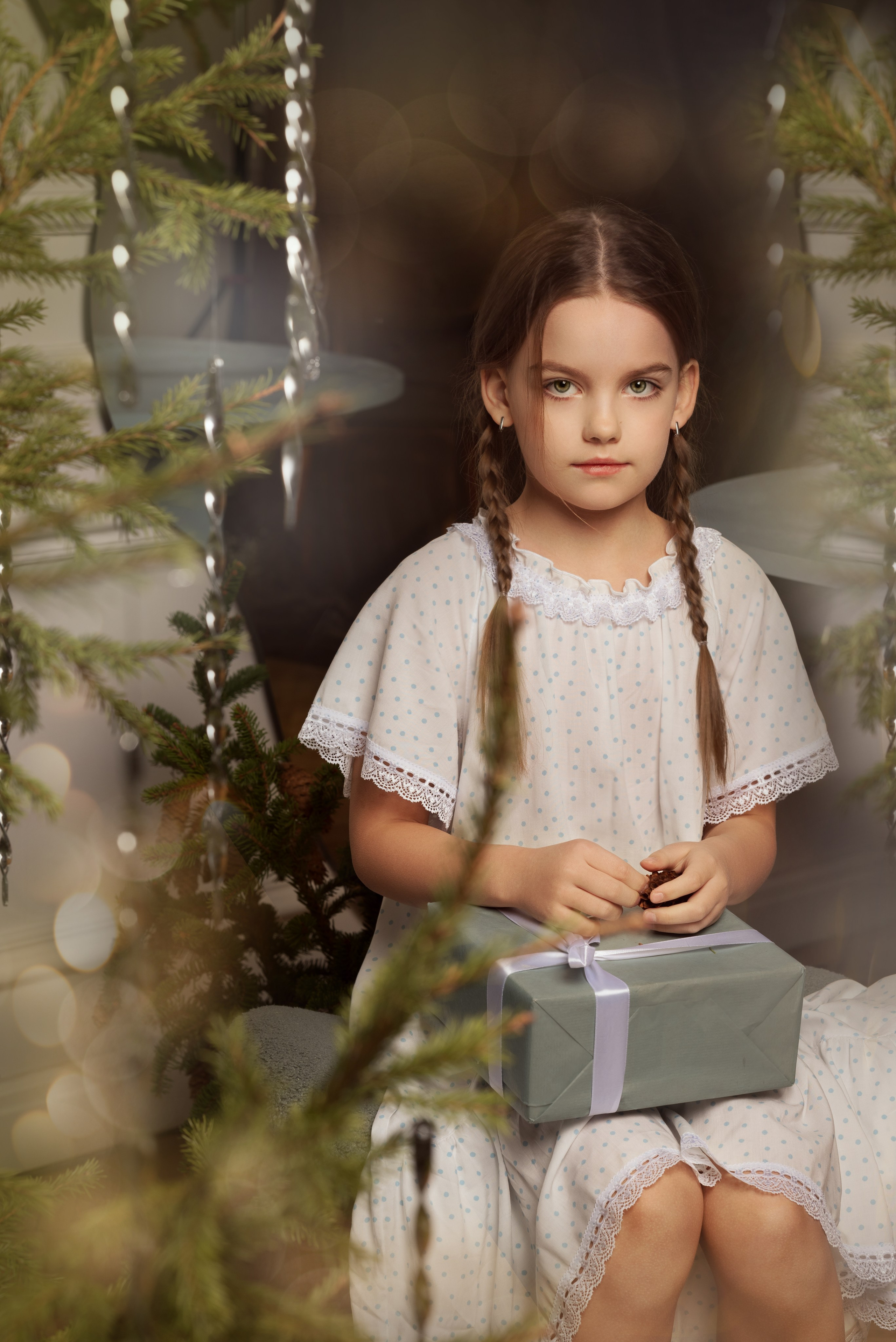 новогодний детский портрет