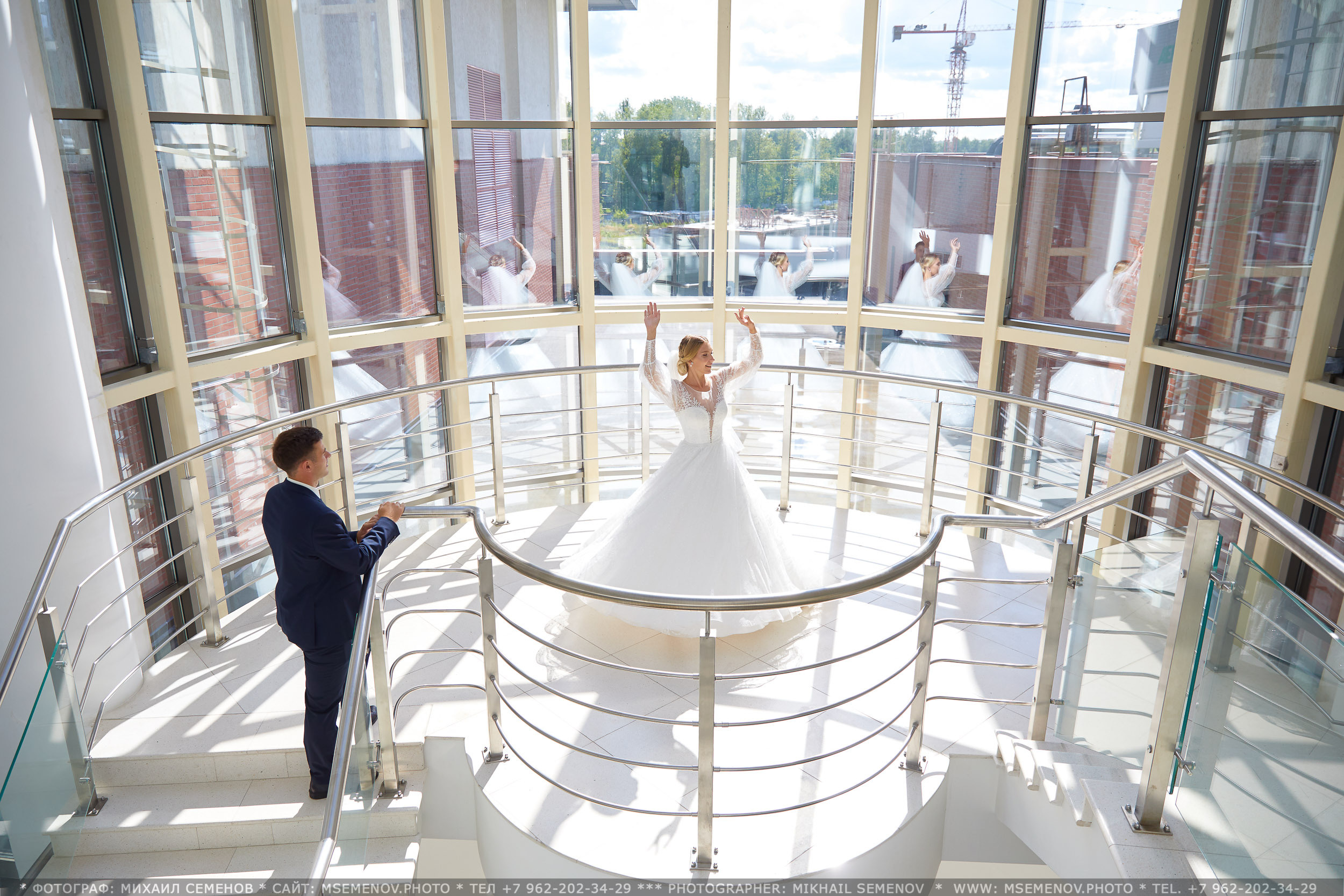 Свадьба Дарины и Андрея. Photographer for business Mikhail Semenov. Aqua photo studio, photo school