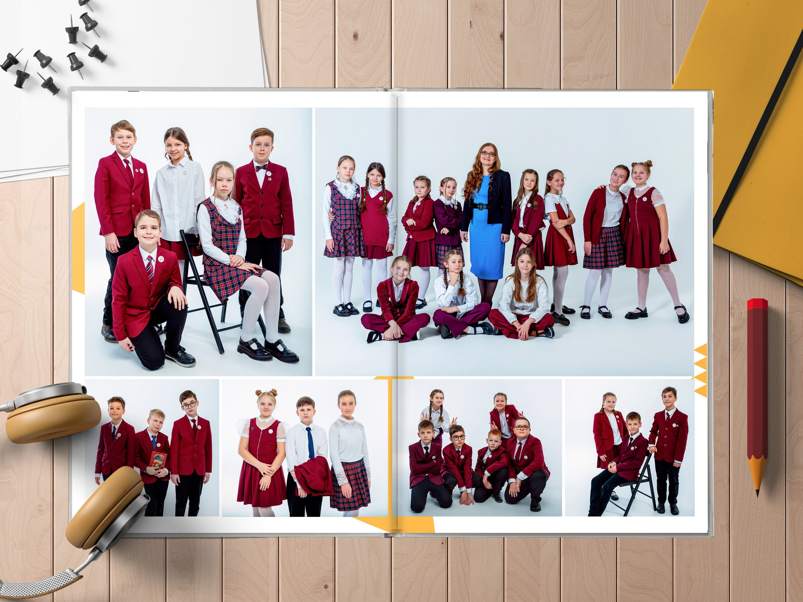 СТУДИЙНАЯ ФОТОКНИГА ВЫПУСКНИКА ШКОЛЫ 21×30 СМ, 7 РАЗВОРОТОВ. Фотограф Екатерина Зайкова в Санкт-Петербурге